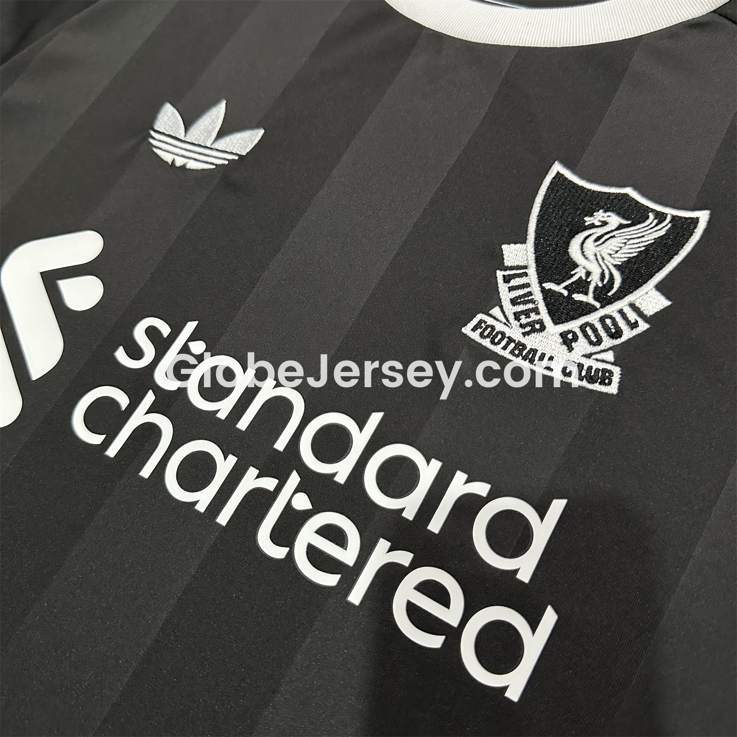 GlobeJersey-Liver.pool 25-26 Black Trefoil Goalkeeper Jersey - Fans Version