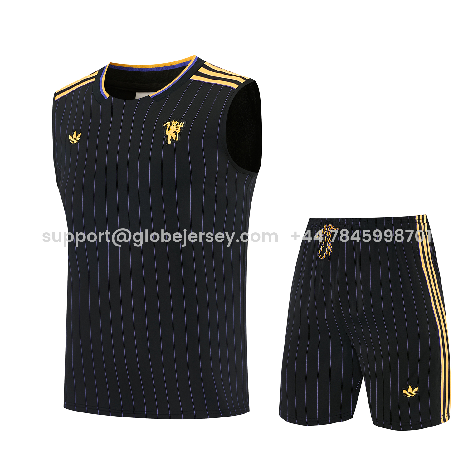 GlobeJersey-Manchester United 25-26 Retro Style Vest Training Set - Colors Top & Colors Pants
