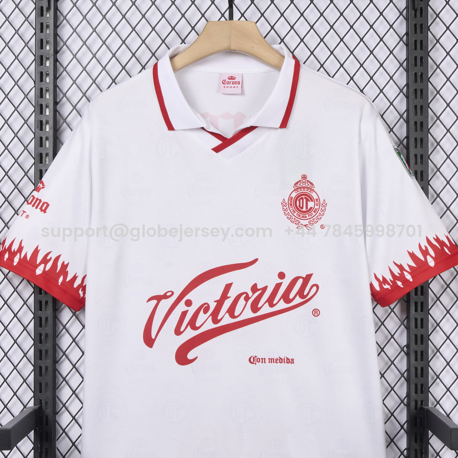GlobeJersey-Retro Toluca 1997-98 Away White Jersey