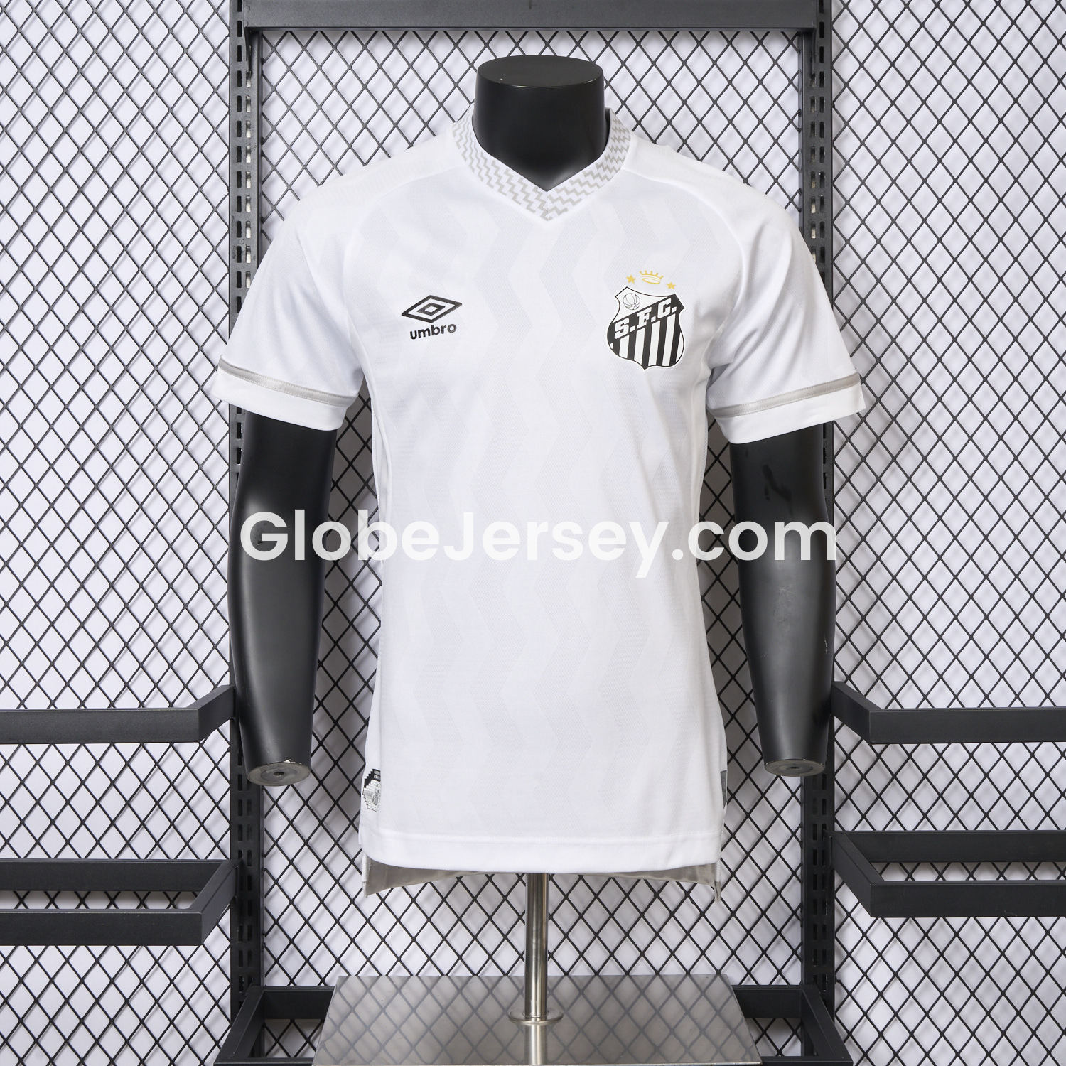 GlobeJersey-Santos 2025-26 Home Unsponsored Jersey - Player Version