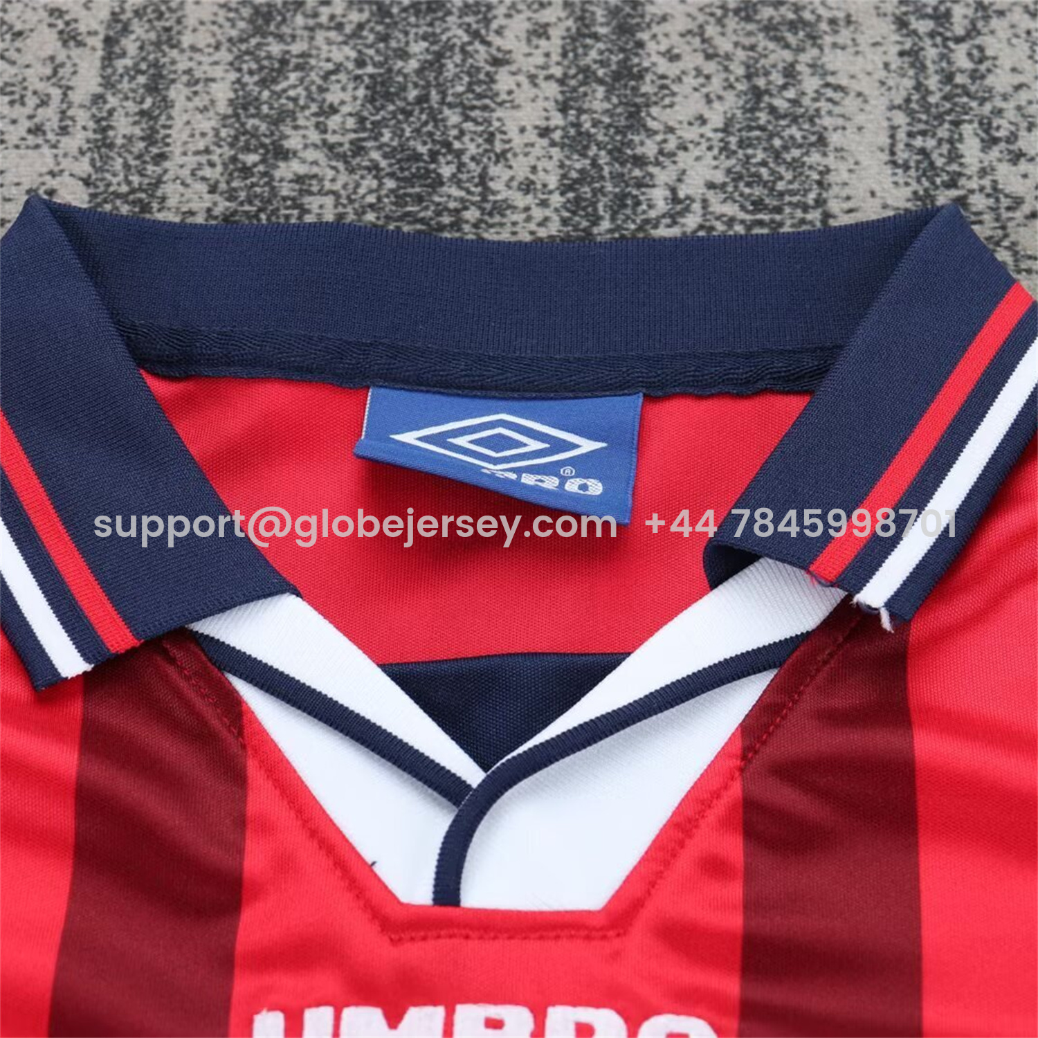 GlobeJersey-Retro England 1998 Away Kids Kit