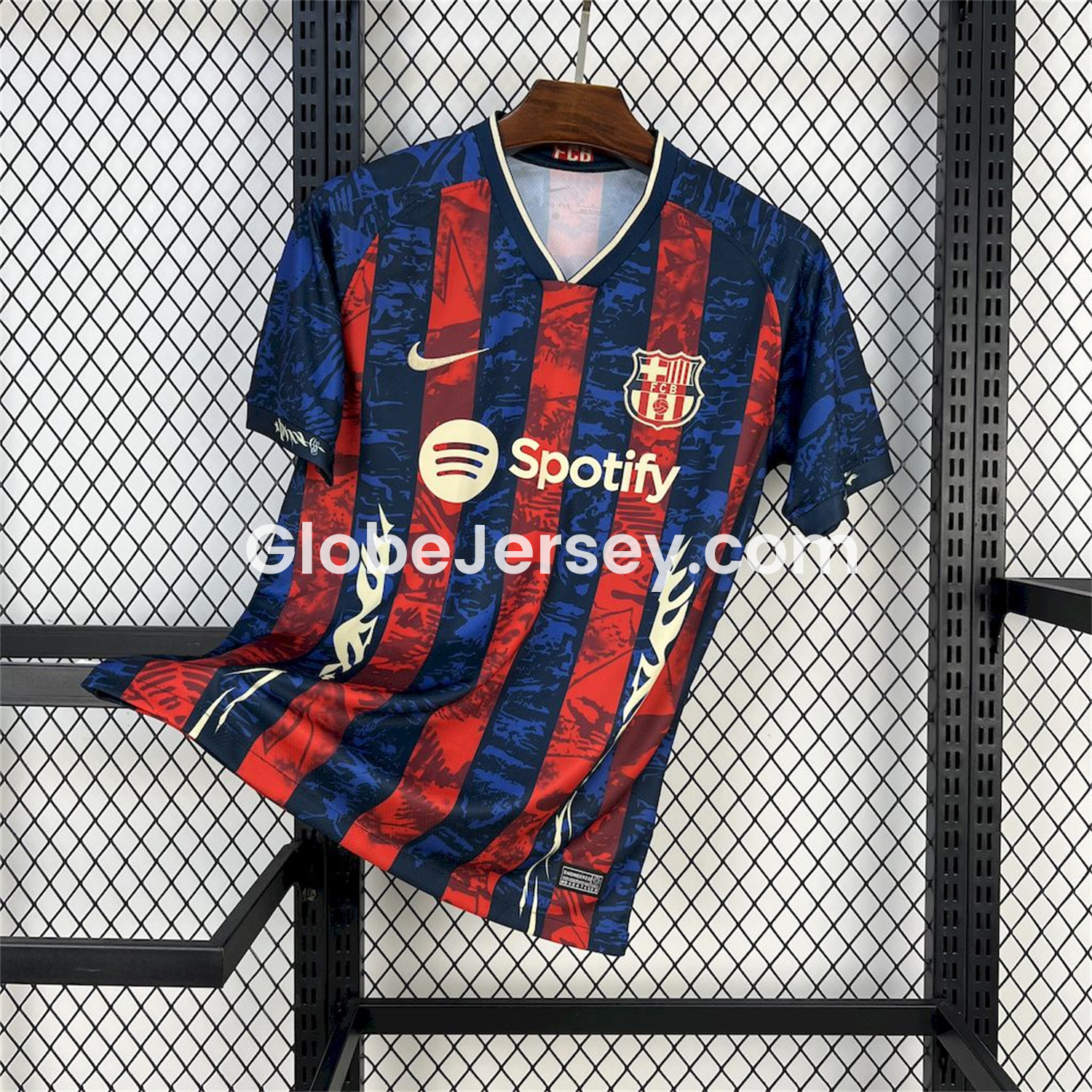 GlobeJersey-Barcelona 25-26 Red & Blue Random Graffiti Pattern Jersey - Fans Version