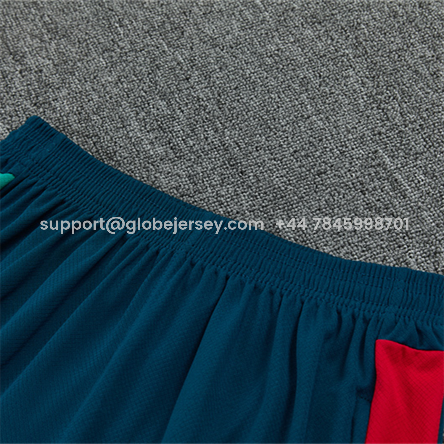 GlobeJersey-Portugal 2026 Kids Short-Sleeve Training Set - Red And Turquoise With A Swirling Pattern Top & Pants