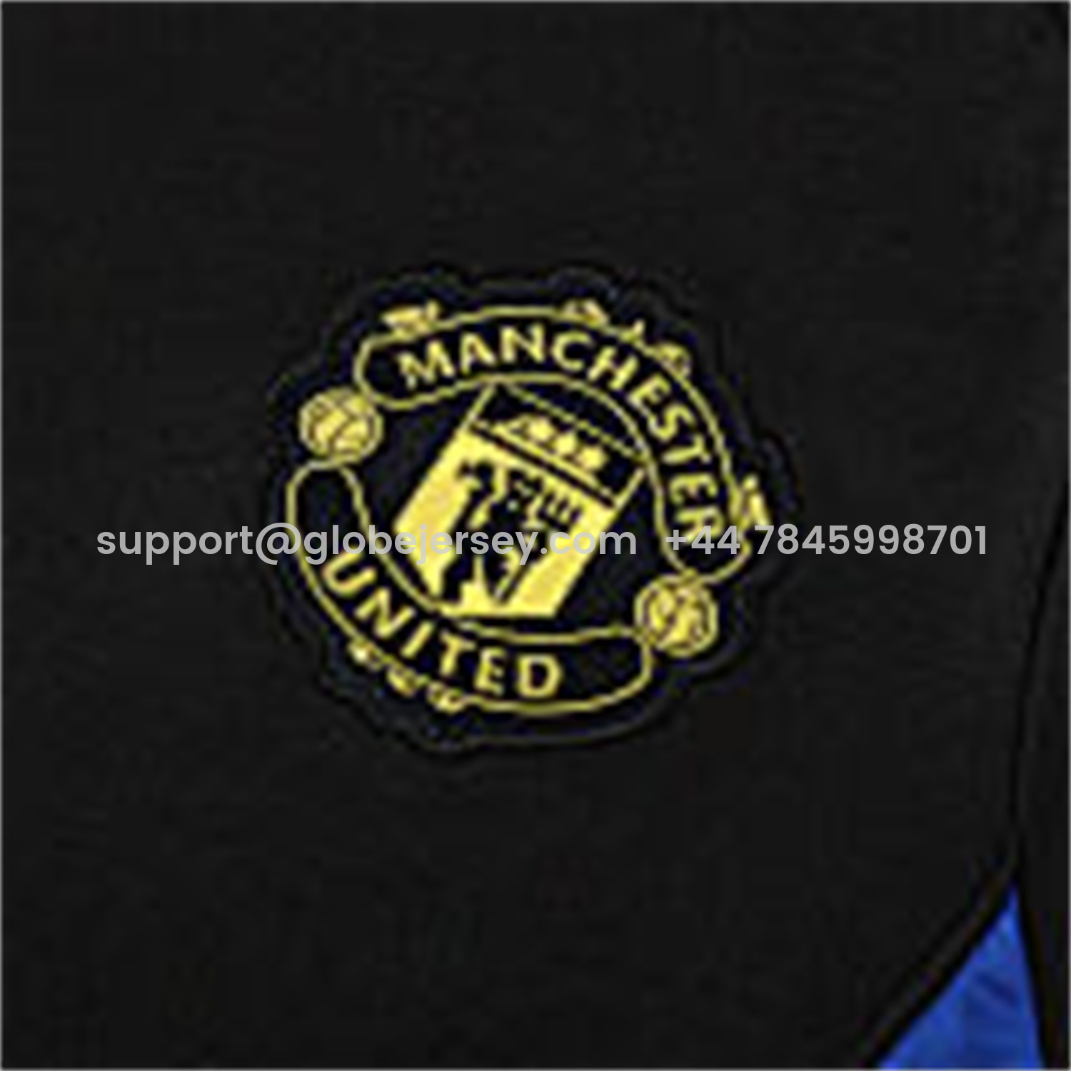 GlobeJersey-Manchester United 25-26 Short-Sleeve Training Set - Yellow Lines Black Top & Black Shorts