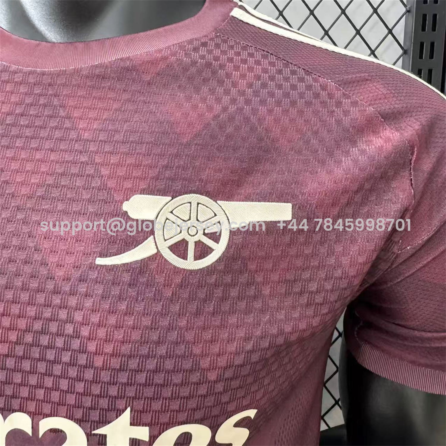 GlobeJersey-Arsenal 26-27 Yellow Sponsors Wine Red Special Jersey - Player Version