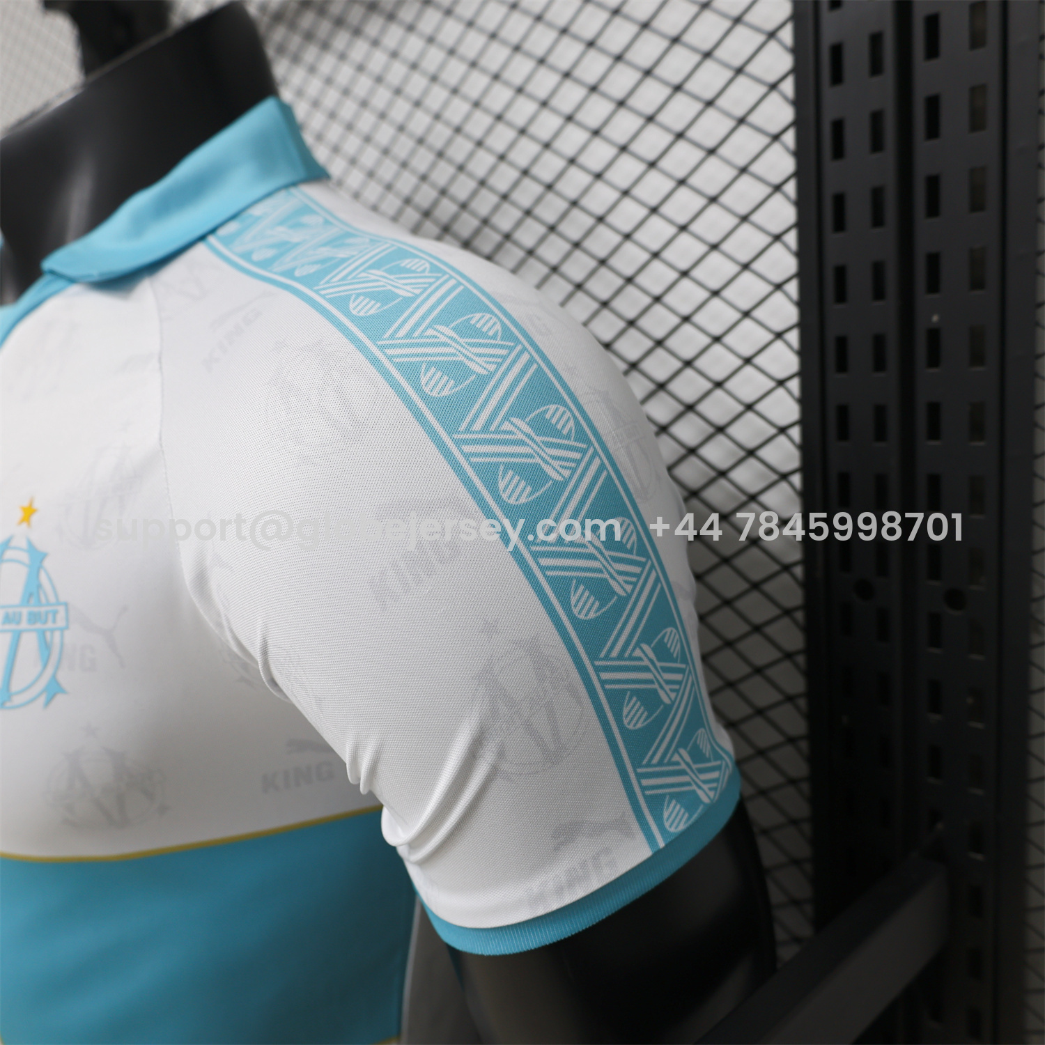 GlobeJersey-Marseille 25-26 Retro Style White Jersey -Player Version