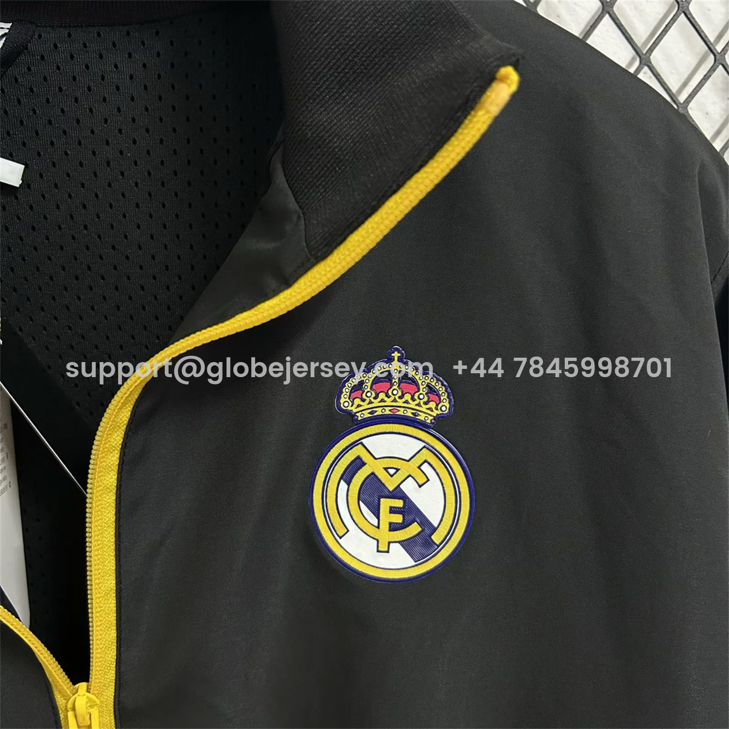 GlobeJersey-Real Madrid 25-26 Windbreaker Jacket - Black