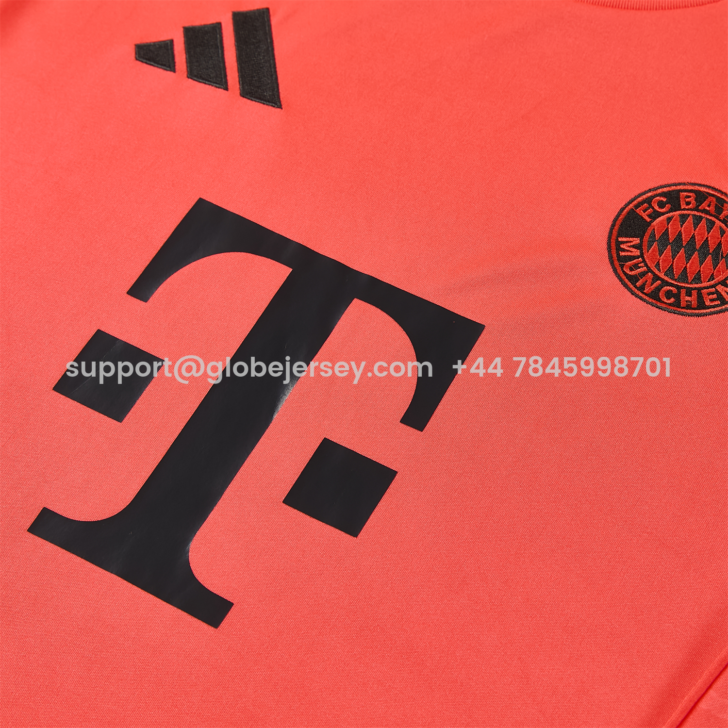 GlobeJersey-Bayern Munich 25-26 Vest Training Set - Coral With Black Accents Top & Black With Coral Accents Pants