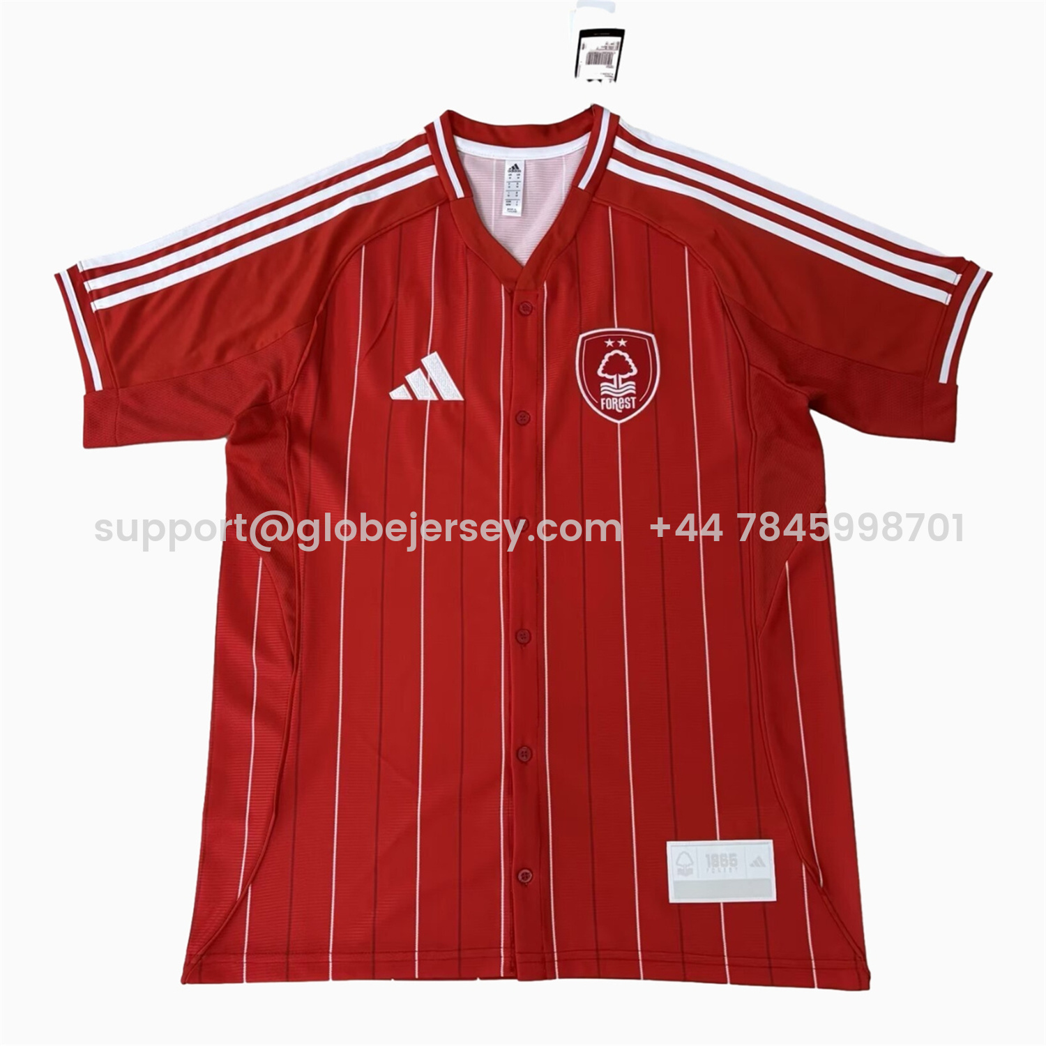 GlobeJersey-Nottingham Forest 25-26 Red Baseball Jersey