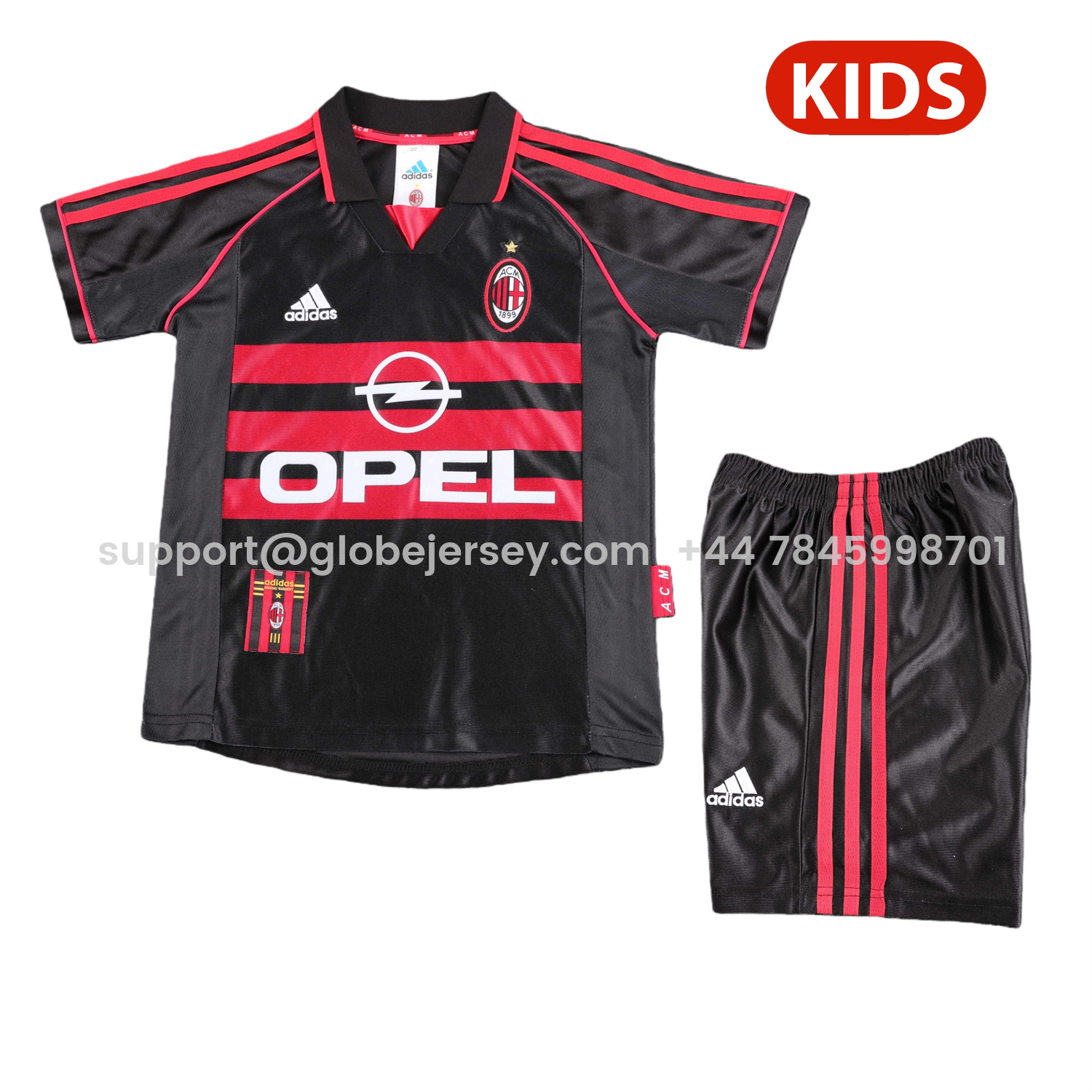 GlobeJersey-Retro AC Milan 1998-99 Third Kids Kit