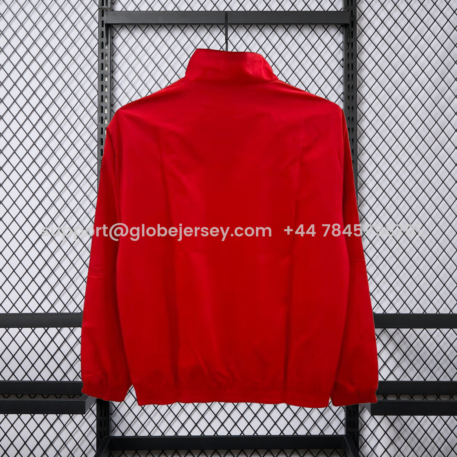 GlobeJersey-Sevilla 25-26 Double Sided Reversible Windbreaker - Red & White