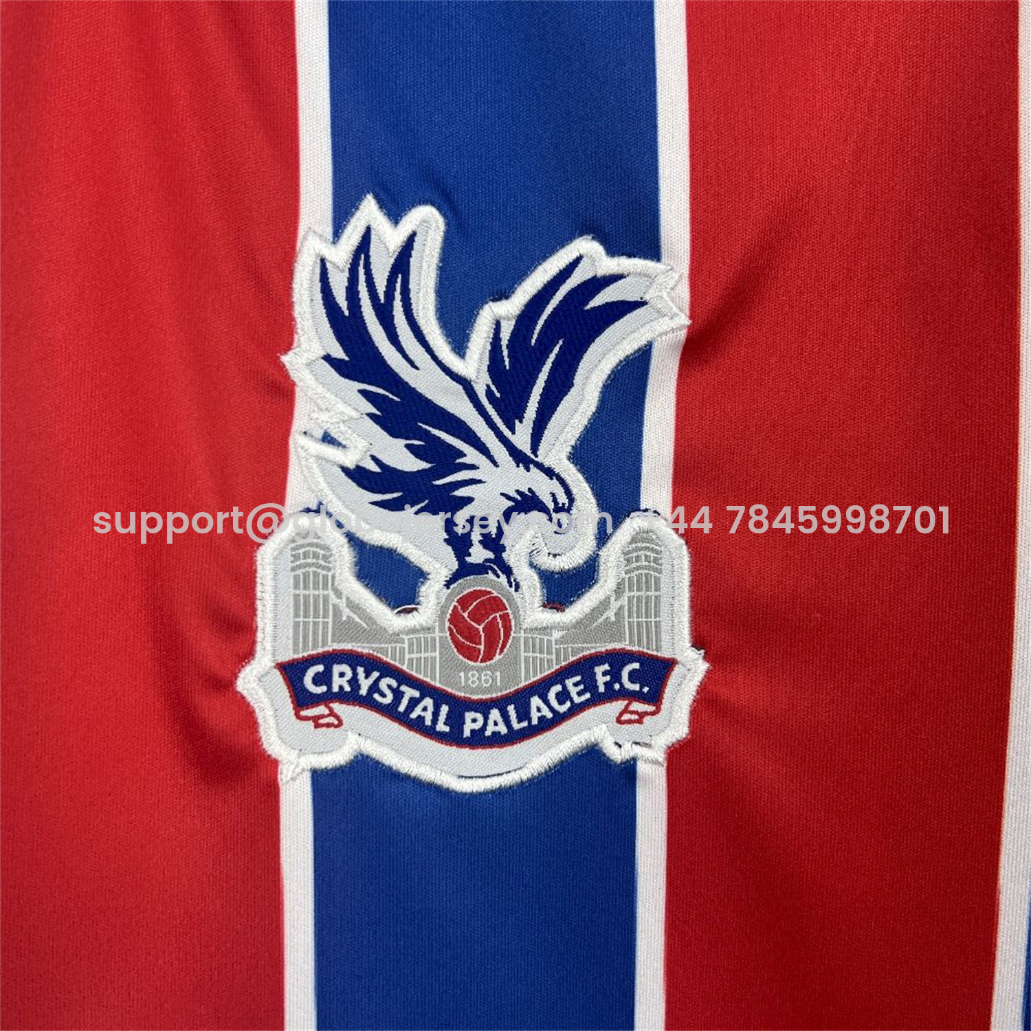 GlobeJersey-Crystal Palace 25-26 Home Jersey - Fans Version
