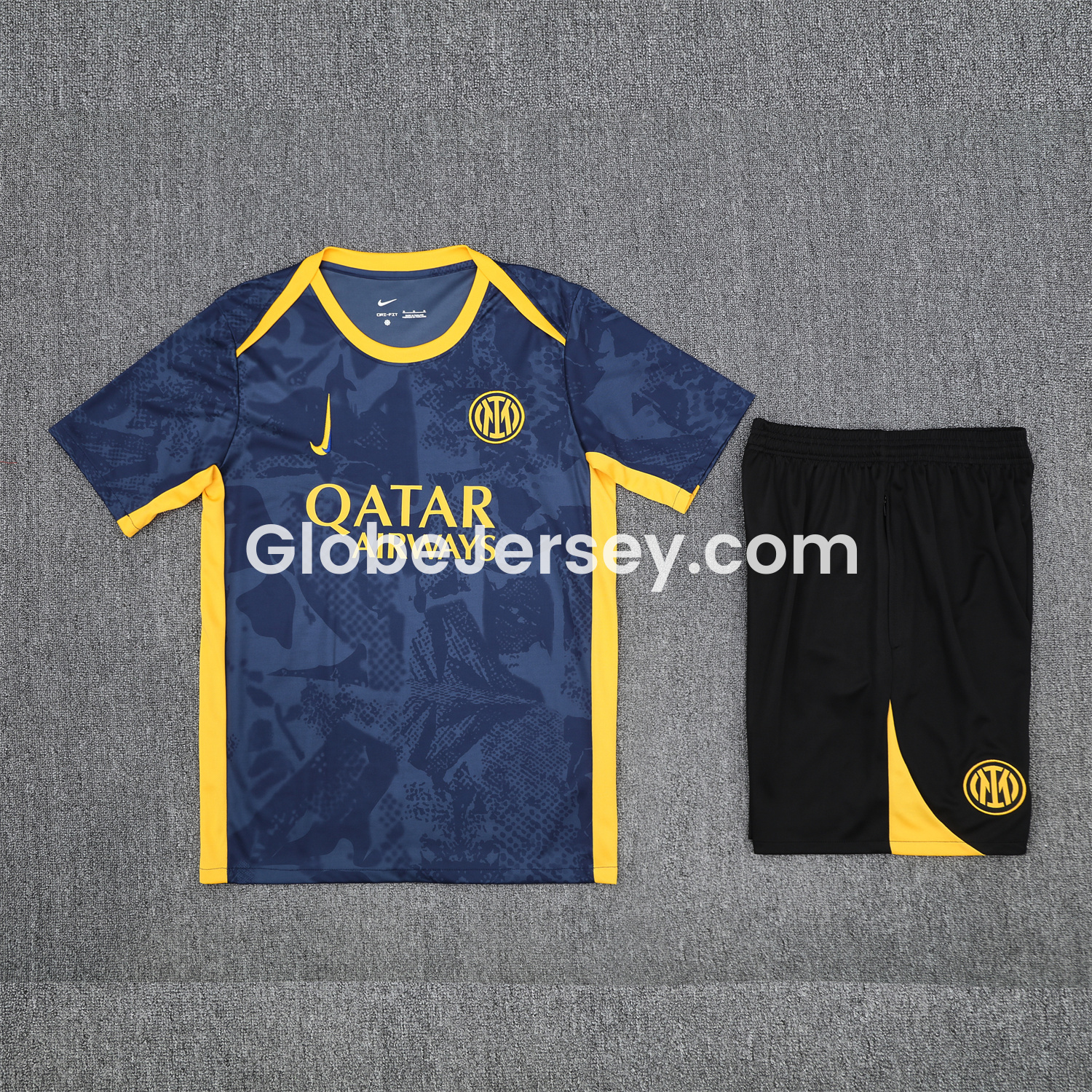 GlobeJersey-Inter Milan 25-26 Short-Sleeve Training Set - Deep Blue Camouflage