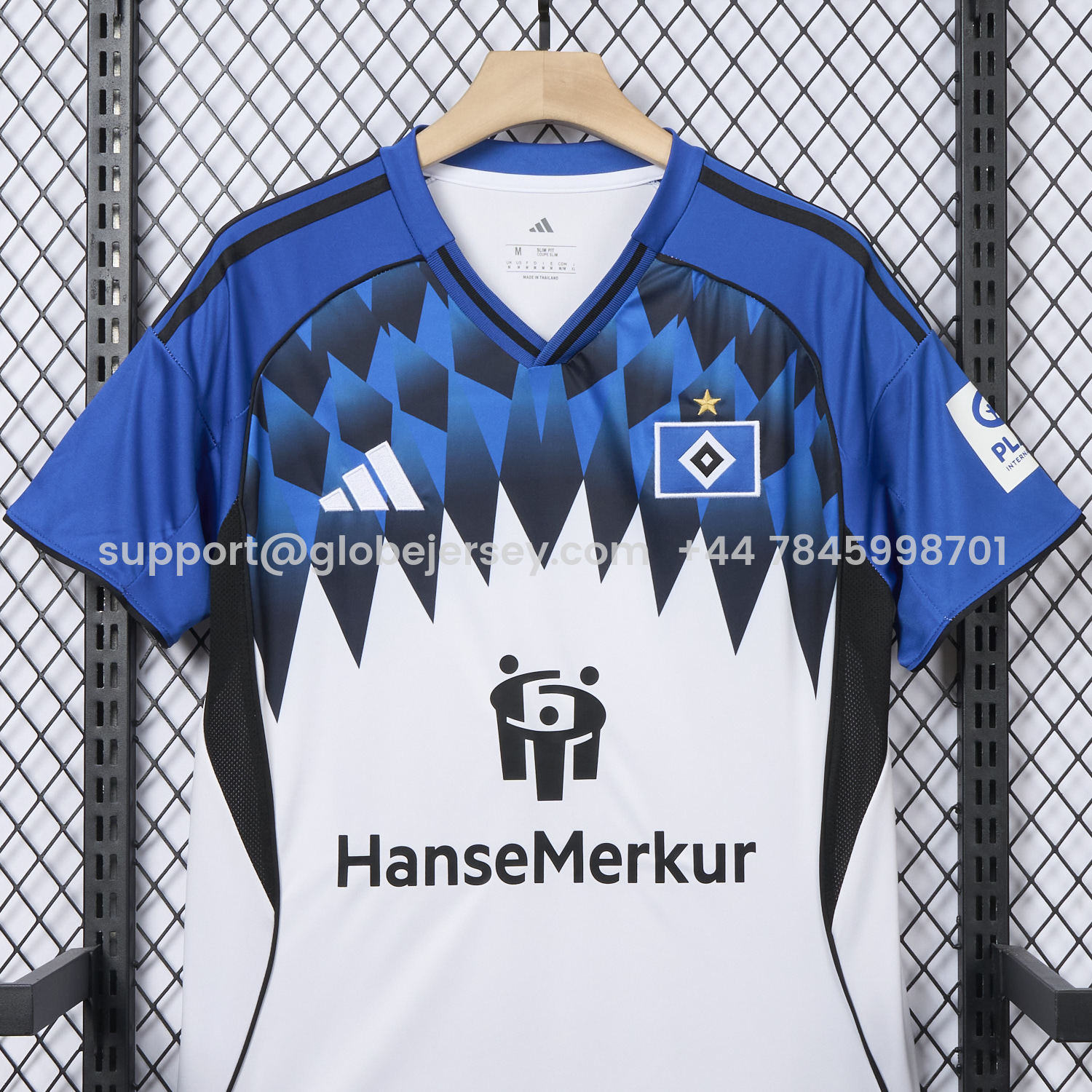 GlobeJersey-【Embroidered Team Badge】Hamburger SV 25-26 Home Jersey - Fans Version