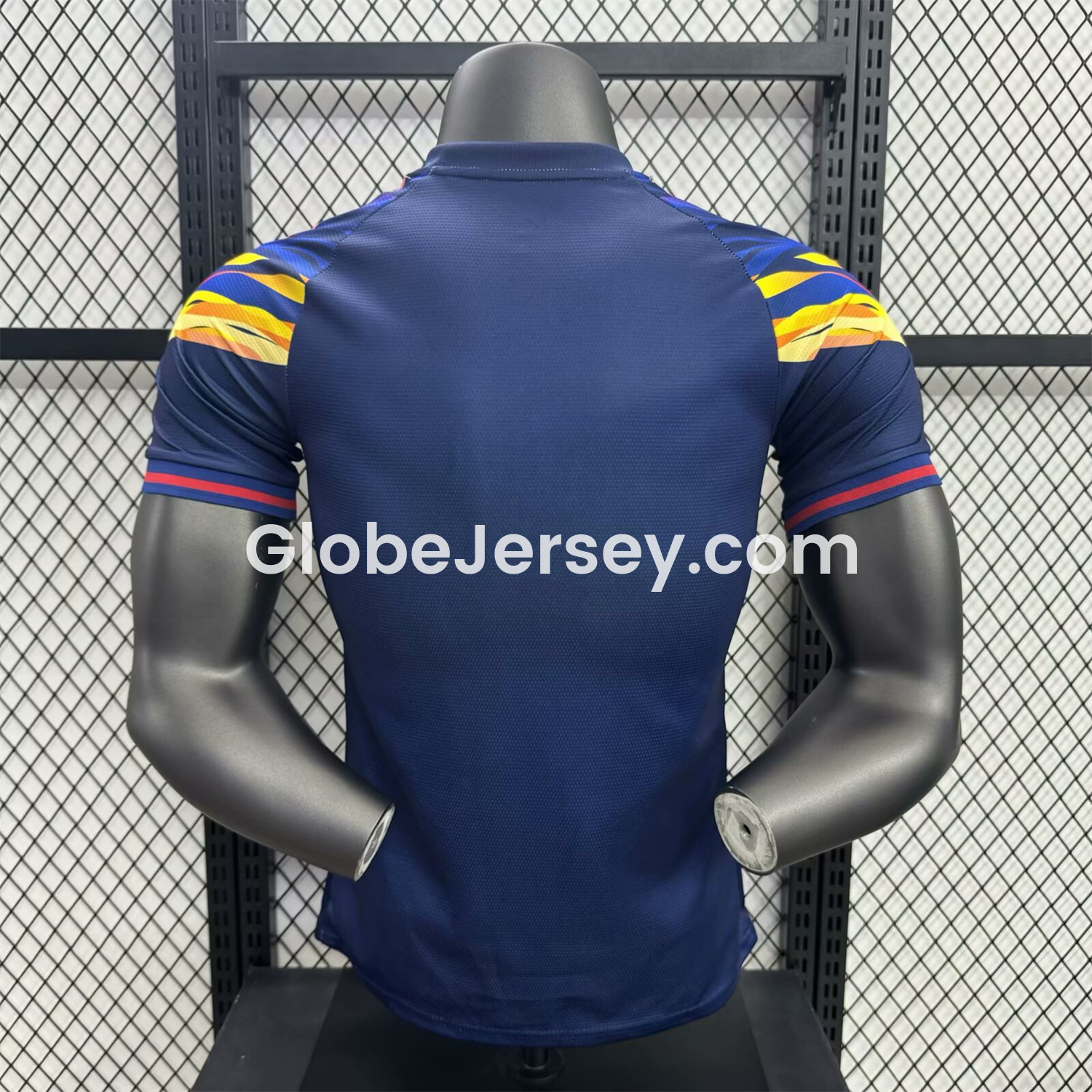 GlobeJersey-Club América 25-26 V-Shaped Camouflage Pattern Deep Blue Jersey - Player Version