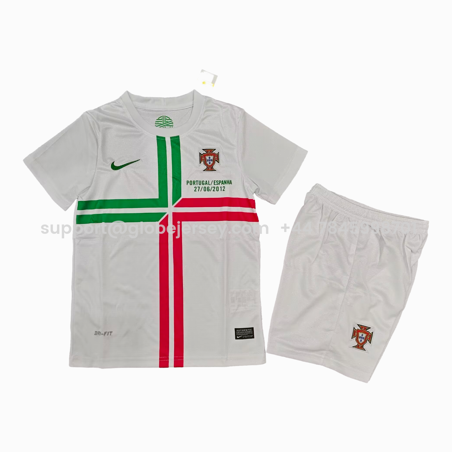 GlobeJersey-Retro Portugal 2012 Away Kids Kit