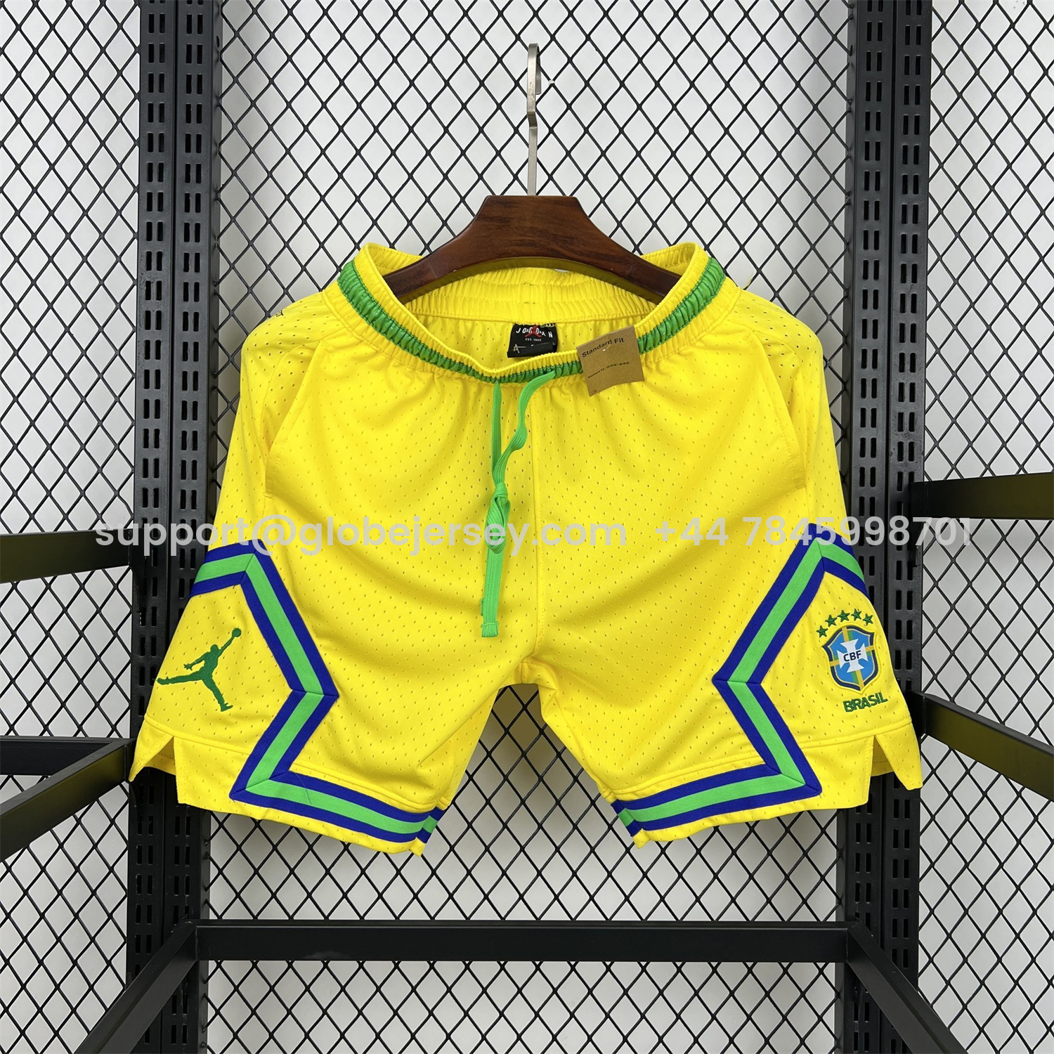 GlobeJersey-Brazil 2026 Yellow Casual Shorts - Fans Version