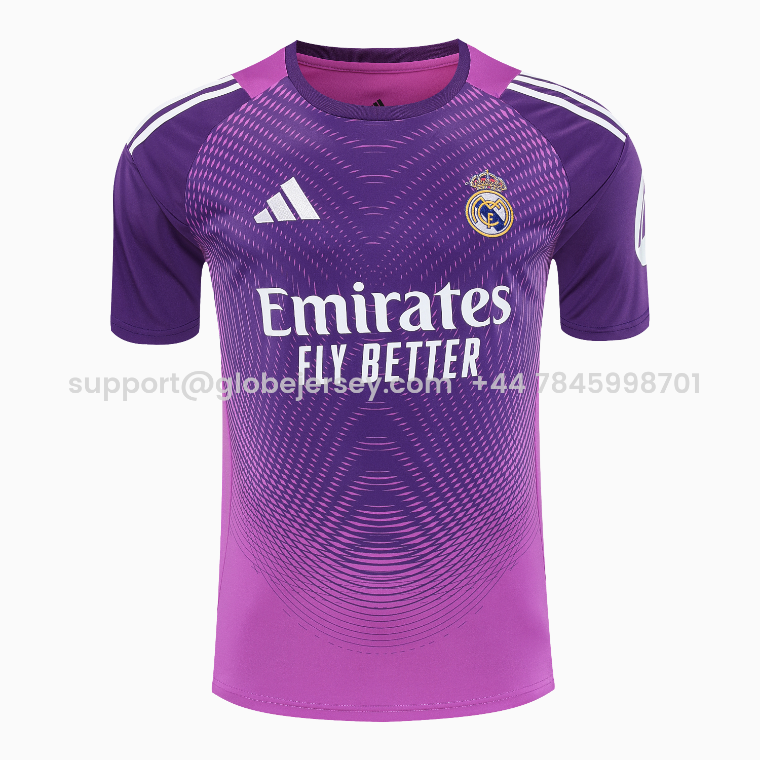 GlobeJersey-Real Madrid 25-26 Short-Sleeve Training Set - Purple Top & Purple Shorts