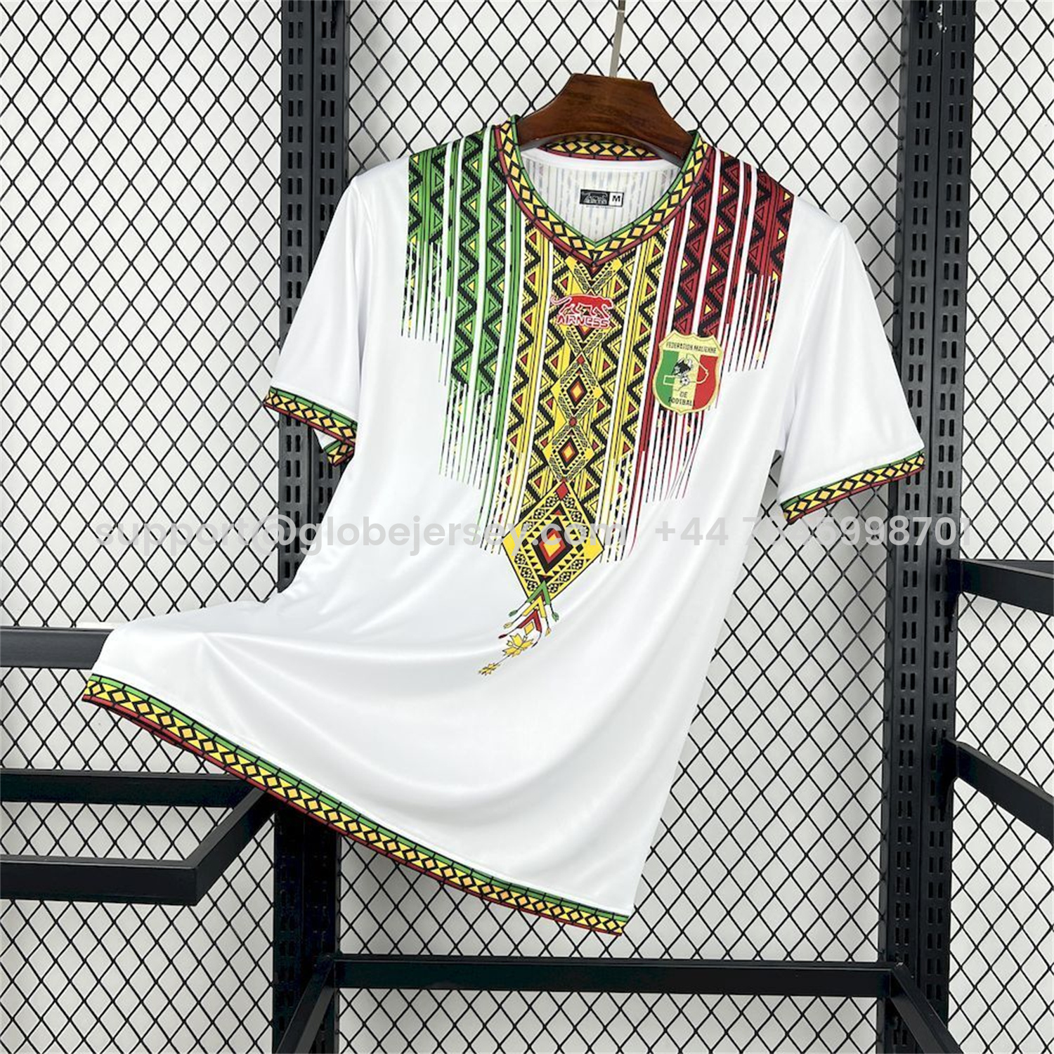 GlobeJersey-Mali 2026 Home White Jersey - Fans Version