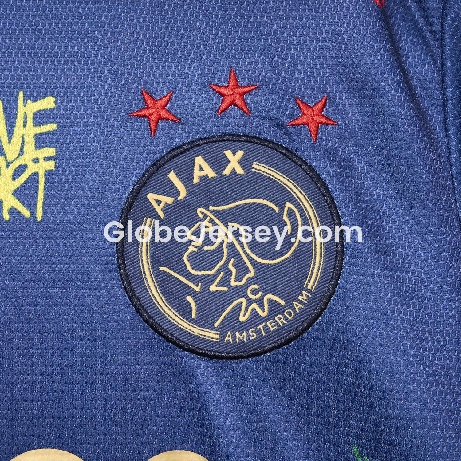 GlobeJersey-Ajax x B-O-B Marly 2025-26 40th Blue Special Edition Jersey - Fans Version