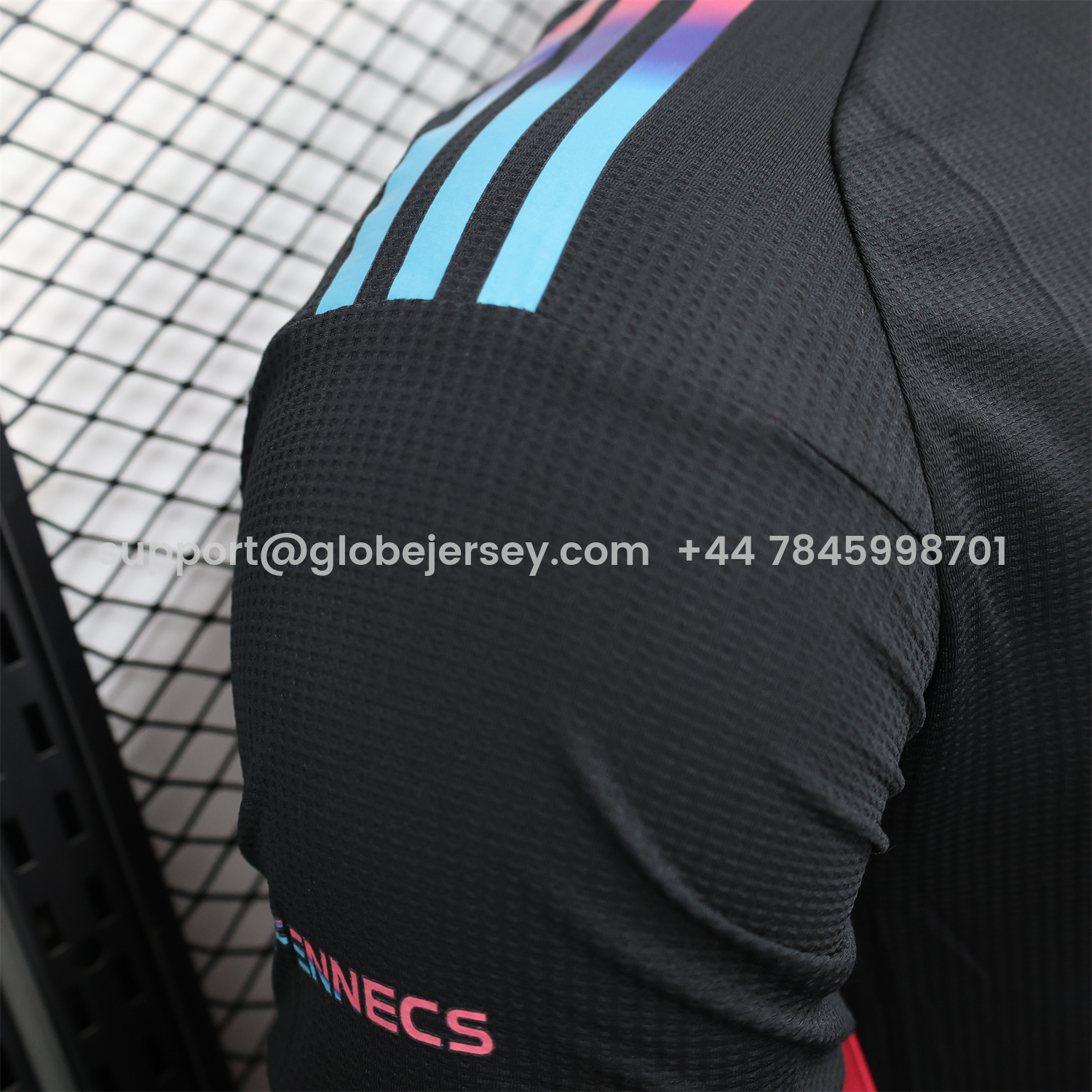GlobeJersey-Algeria 25-26 Pure Black with Fluorescent Green Powder Advertising Jersey - Player Version