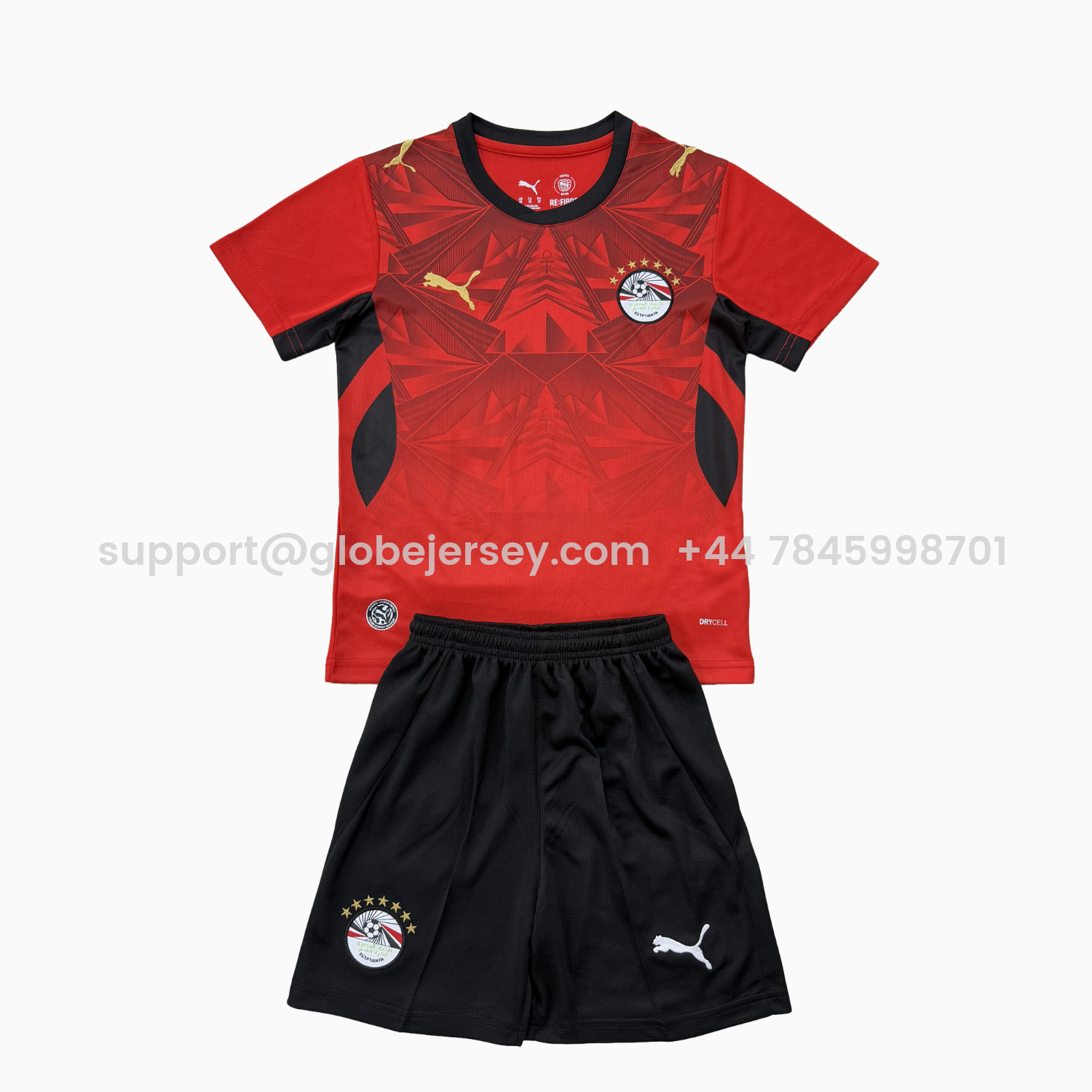 GlobeJersey-Egypt 2026 Home Men's Adult Jersey Set - Fans Version