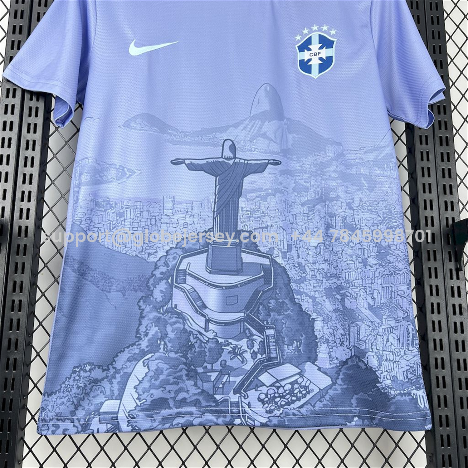 GlobeJersey-Brazil 25-26 Light Purple Jesus Statue Special Jersey - Fans Version