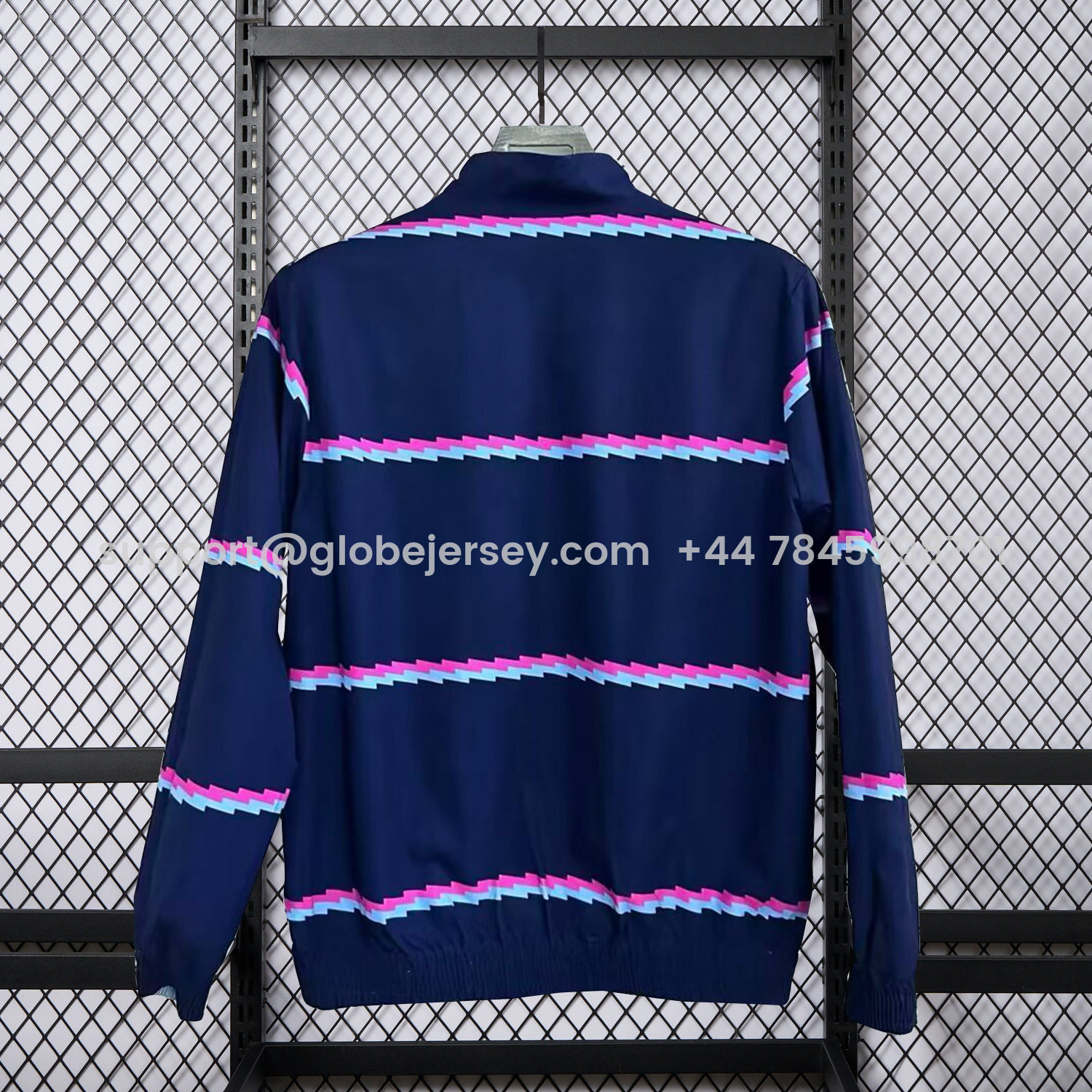 GlobeJersey-Arsenal 25-26 Double Sided Reversible Windbreaker - Deep Blue & Light Blue