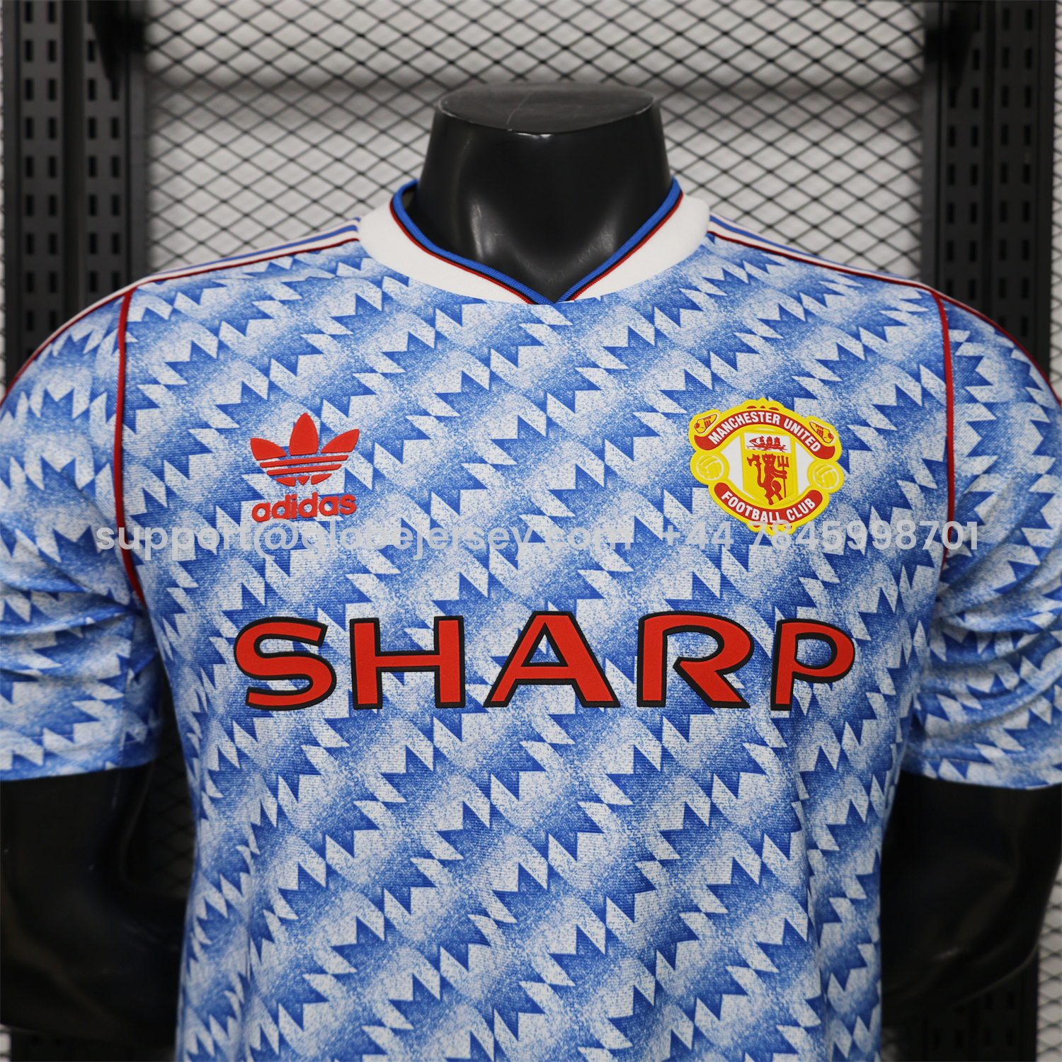 GlobeJersey-Manchester United 26-27 Terrace Icon Retro Casual Style Blue Jersey - Player Version