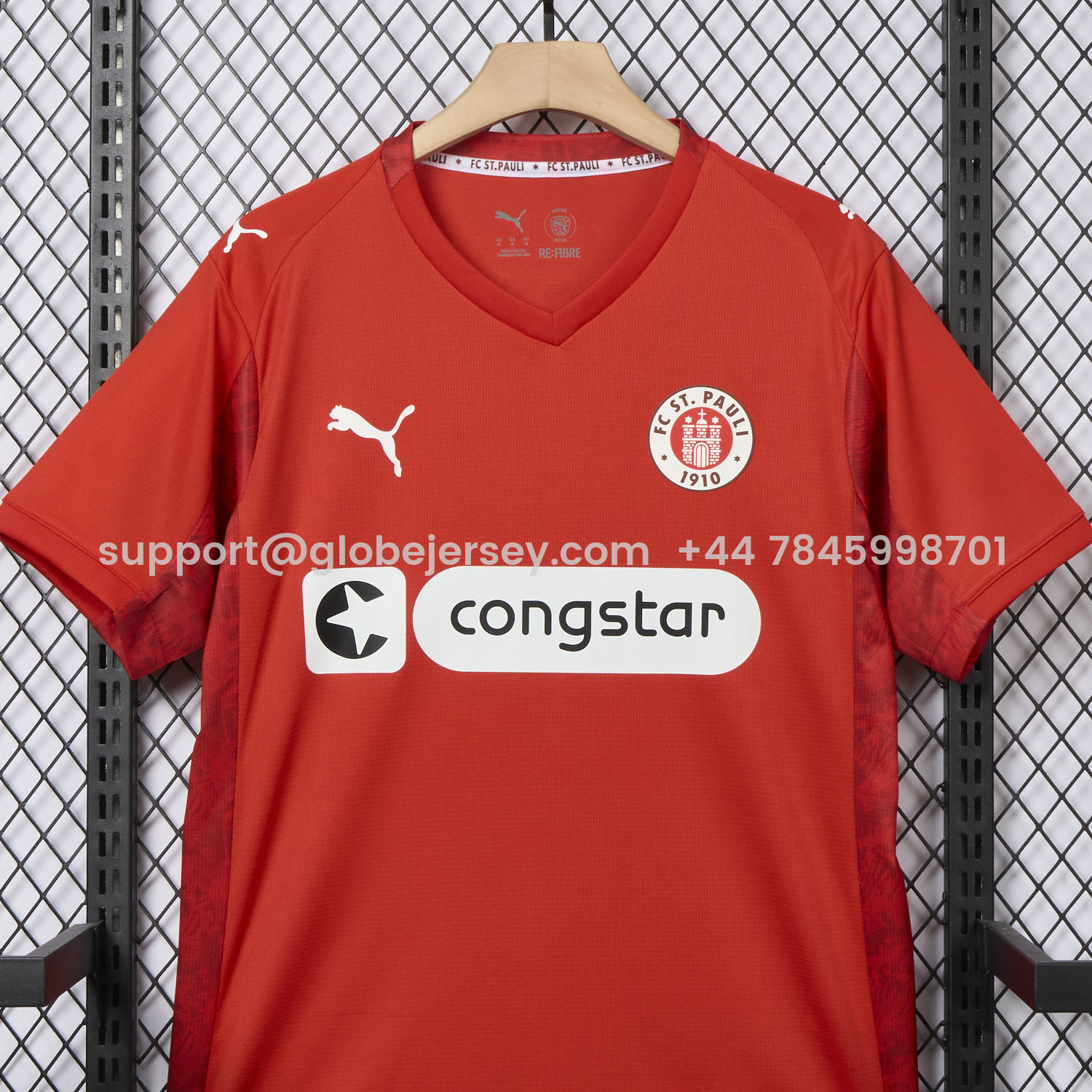 GlobeJersey-St. Pauli 25-26 Fourth Red Jersey - Fans Version