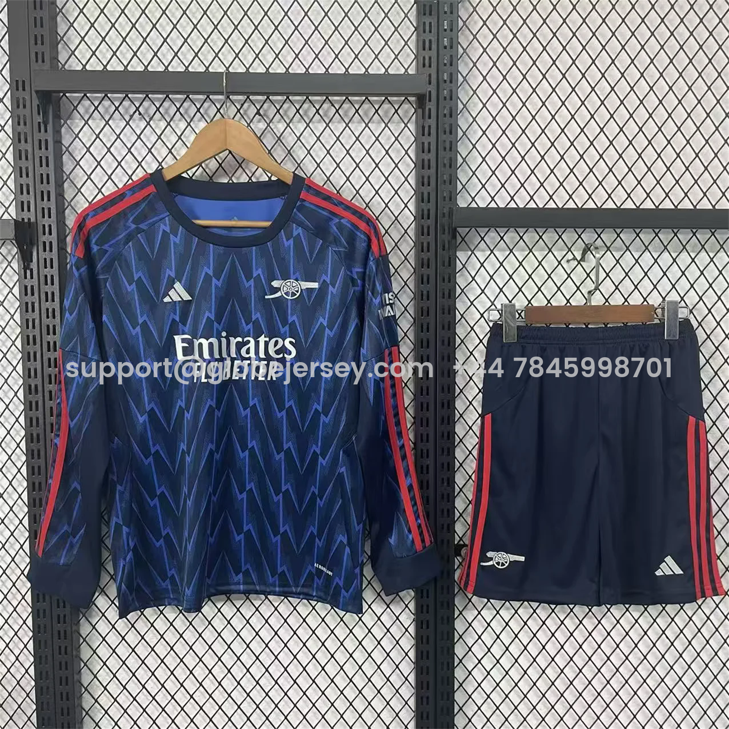 GlobeJersey-Arsenal 25-26 Away Blue Long Sleeves Kids Kit