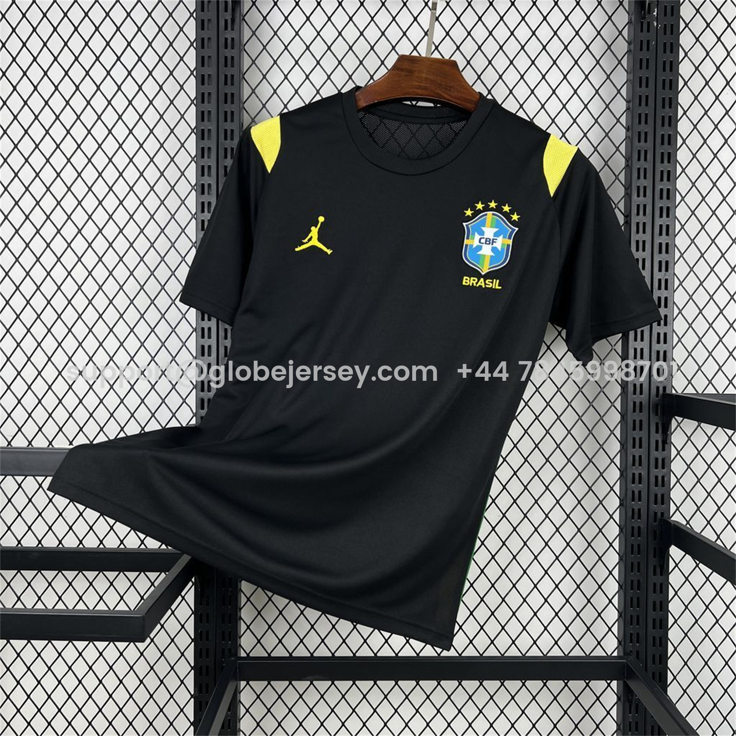 GlobeJersey-Brazil 2026 Black Pre-Match Jersey - Fans Version