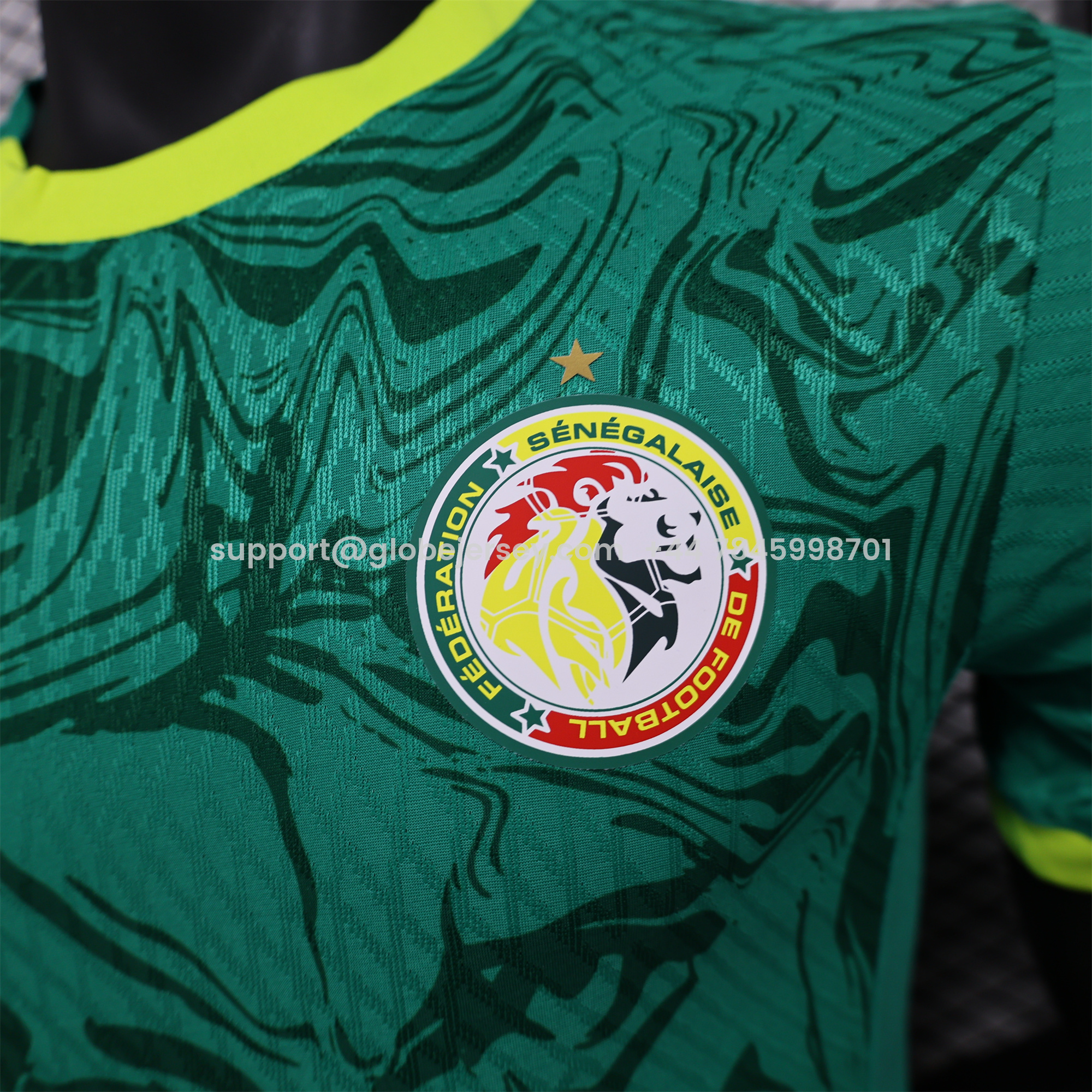 GlobeJersey-Senegal 2026 Away Double Stars Jersey - Player Version