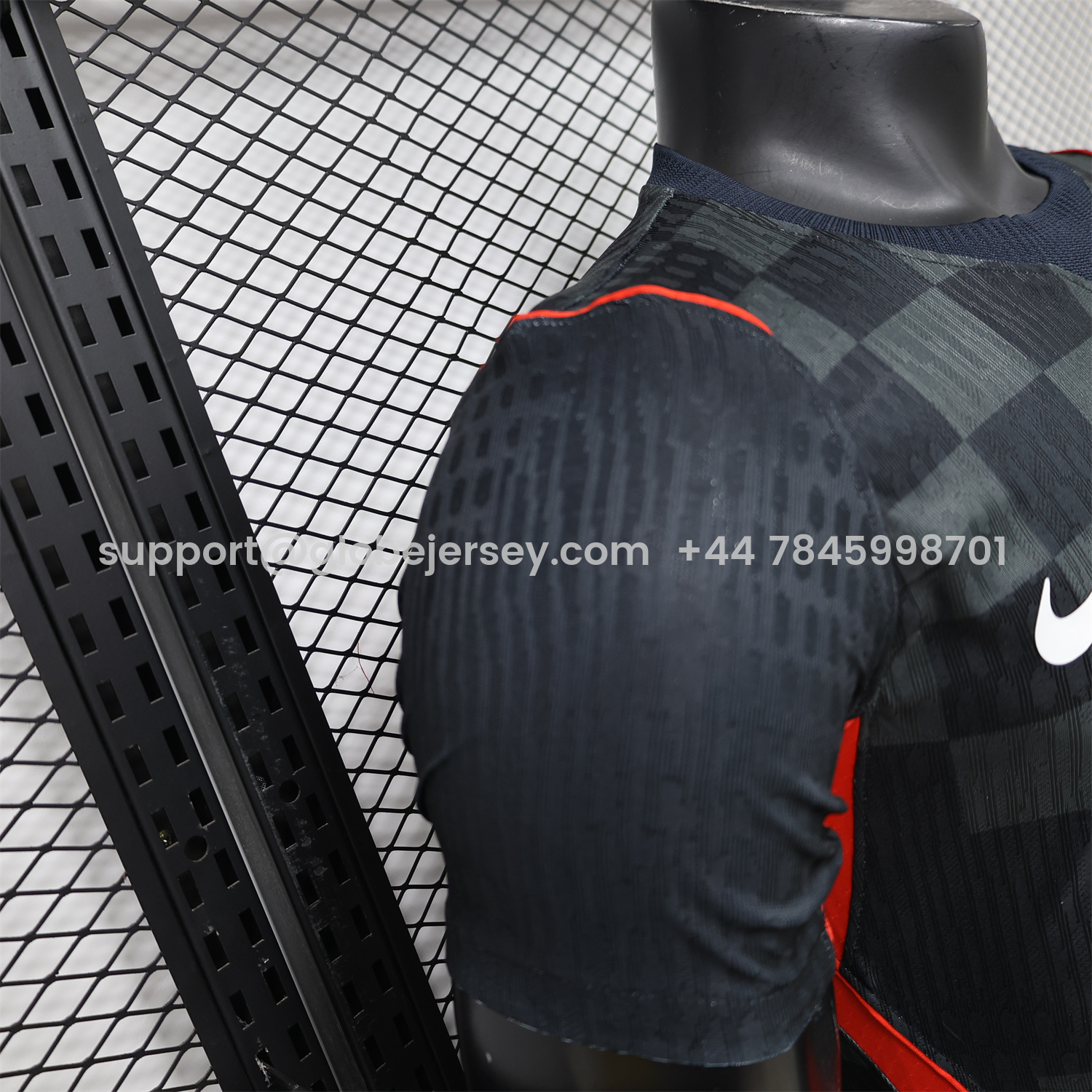 GlobeJersey-Croatia 2026 Dark Gray Checkered Pattern Checkerboard Special Edition Jersey - Player Version