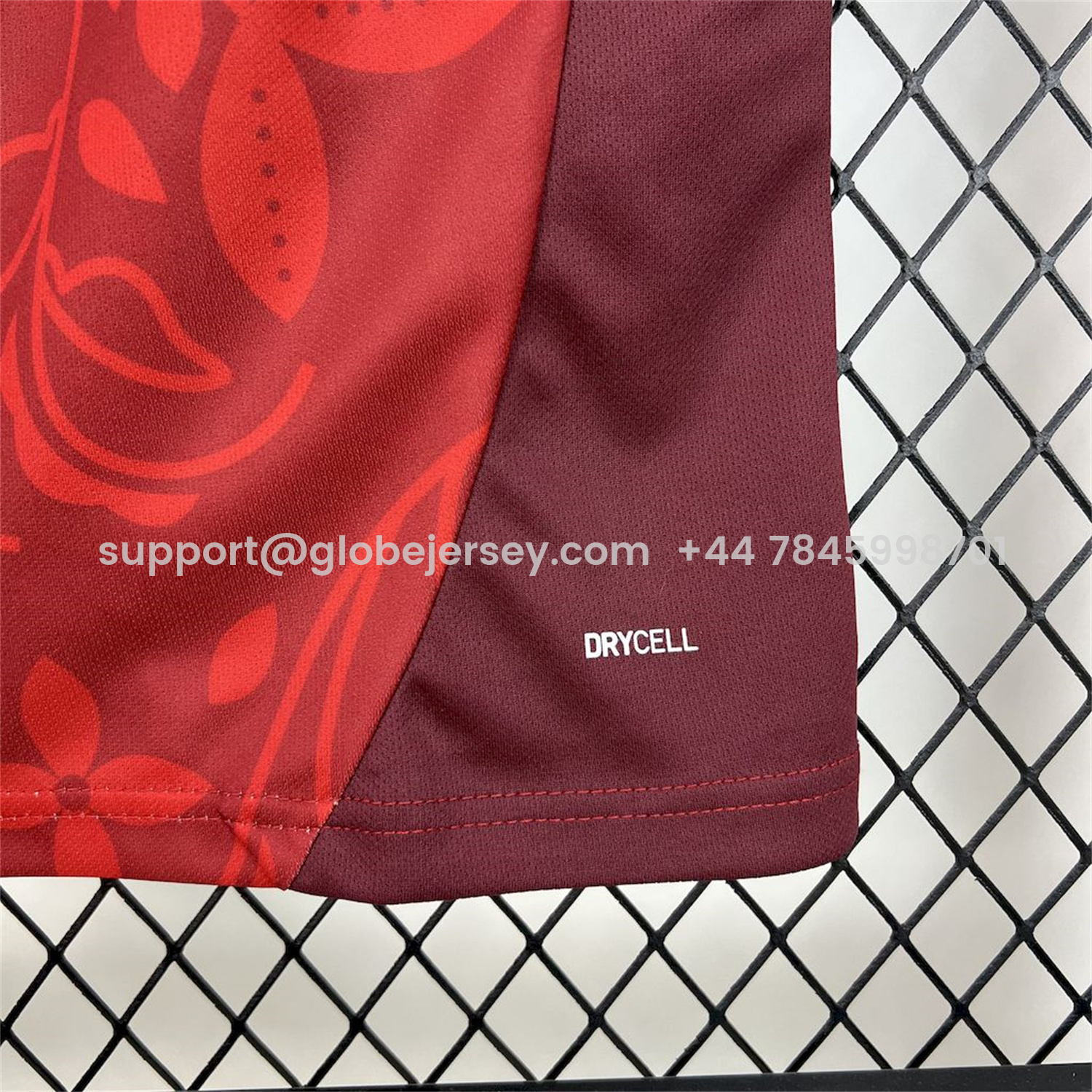 GlobeJersey-Portugal 2025-26 Red Flower Training Jersey - Fans Version