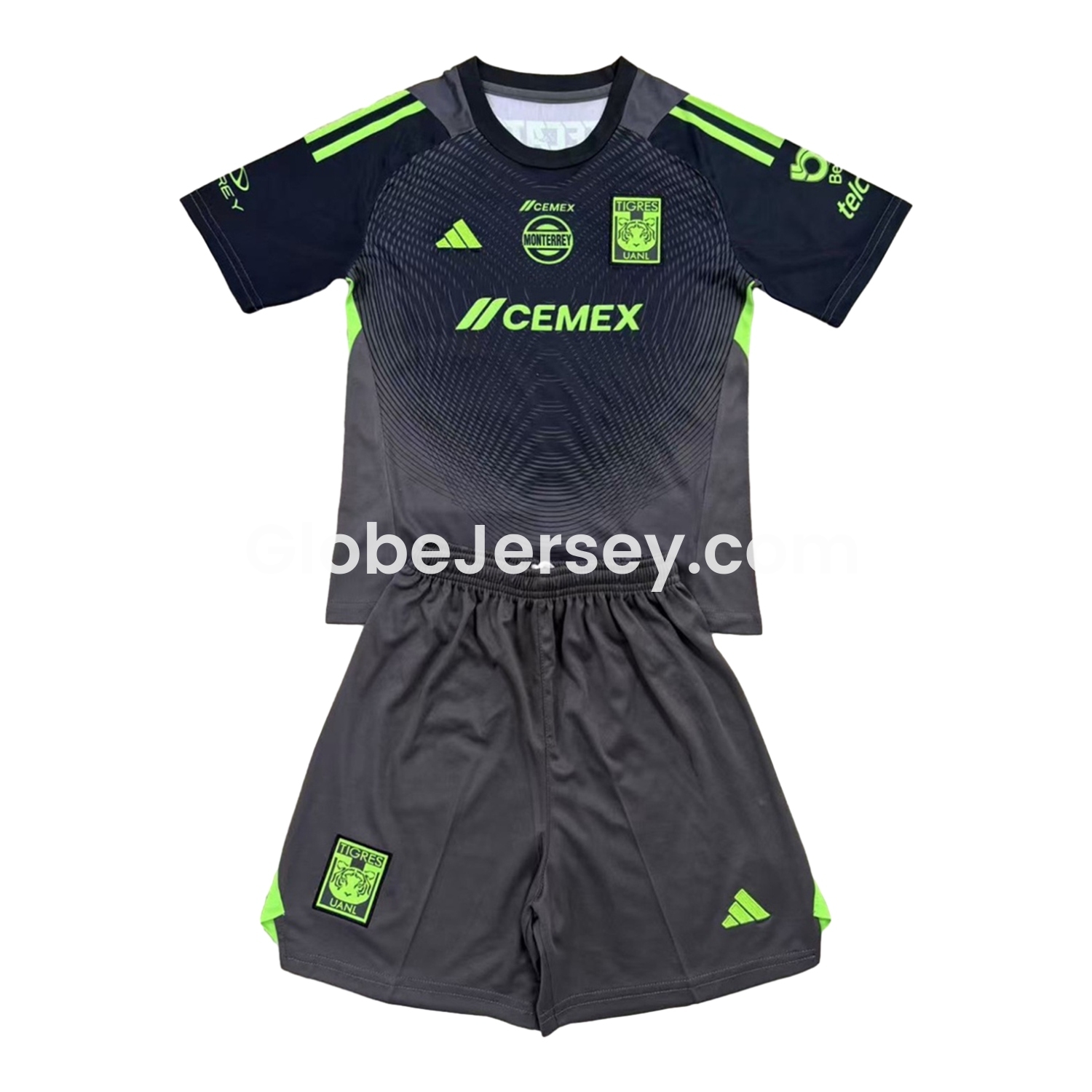 GlobeJersey-Tigres UANL 25-26 Grey Black Goalkeeper Men's Adult Jersey Set - Fans Version