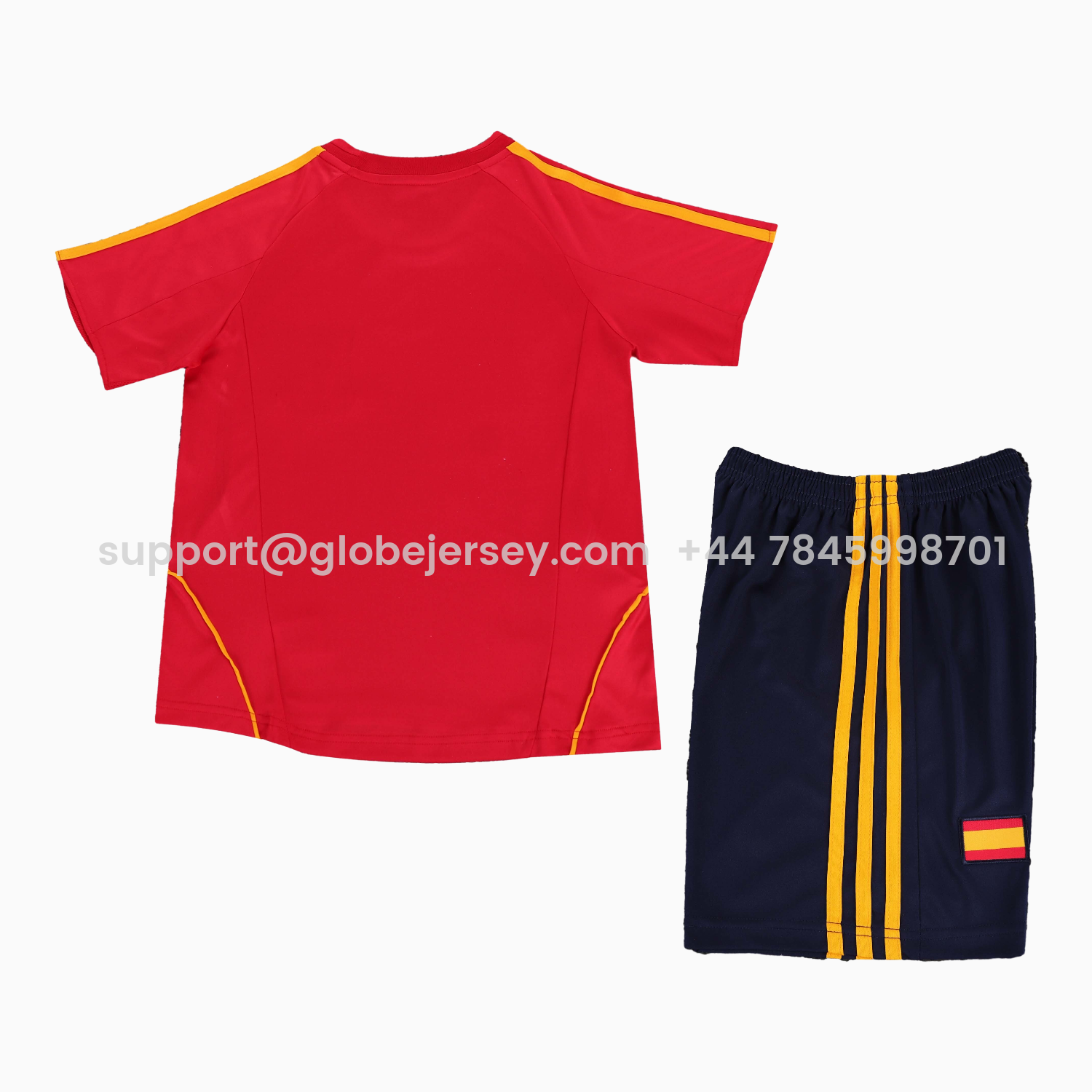 GlobeJersey-Retro Spain 2008 Home Kids Kit