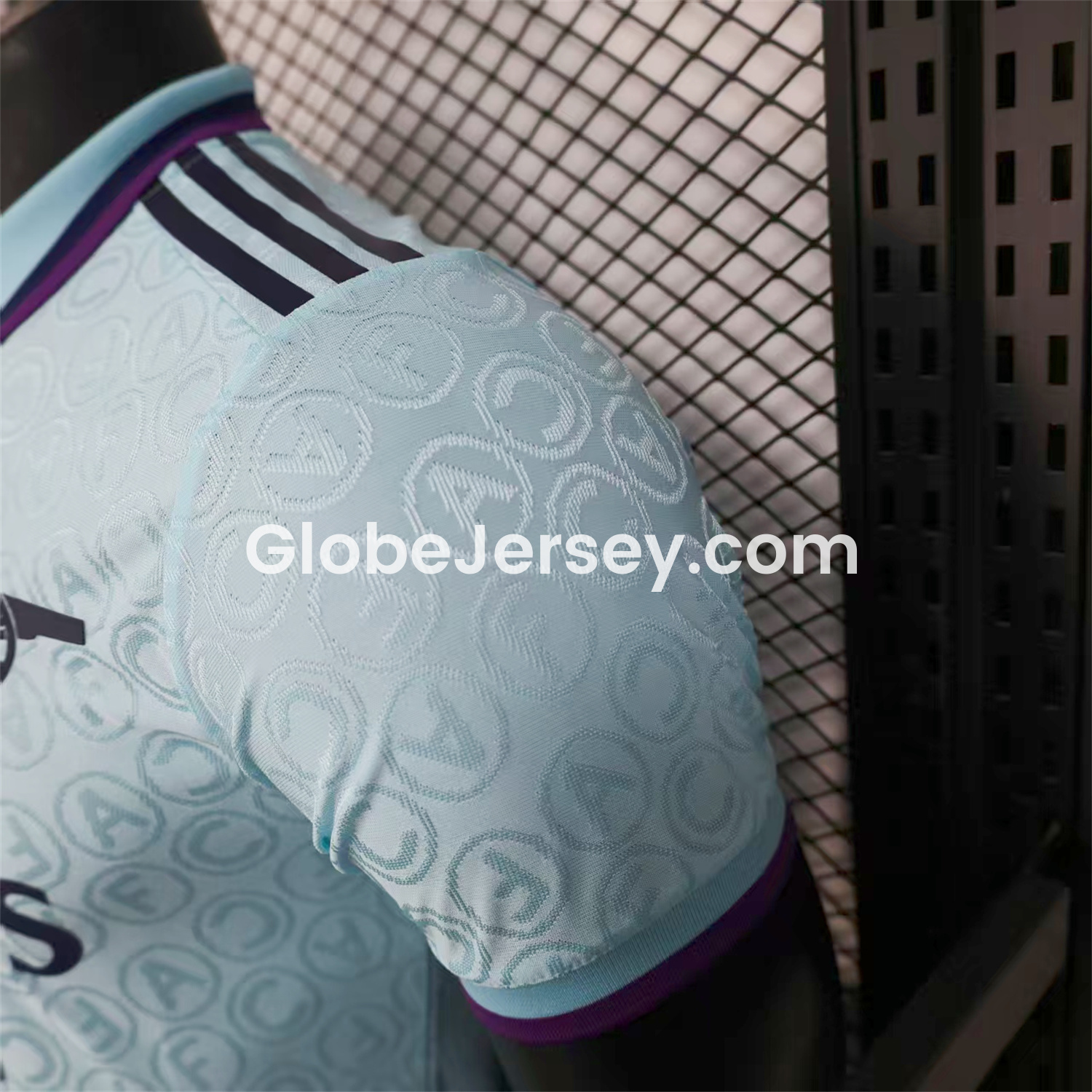 GlobeJersey-Arsenal 25-26 Light Blue POLO Letter Pattern Special Jersey - Player Version