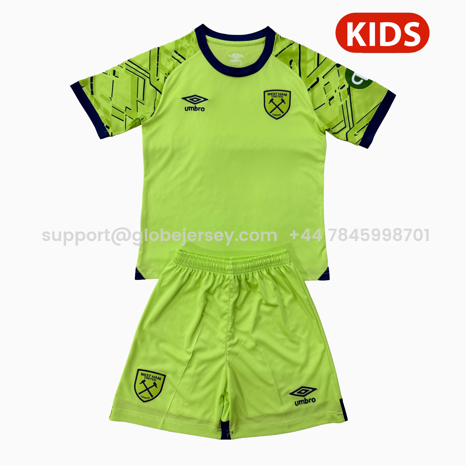 GlobeJersey-West Ham United 25-26 Green Goalkeeper Kids Kit