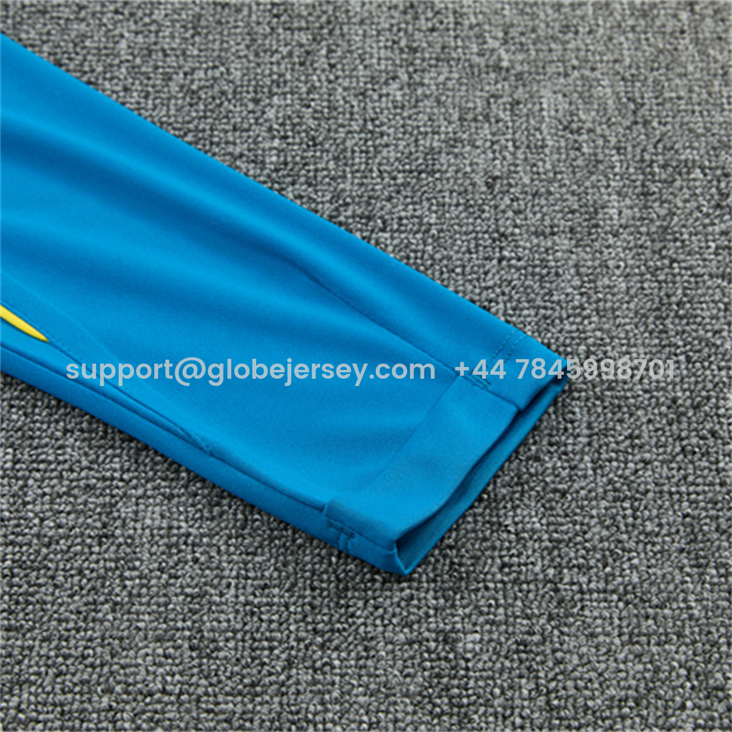 GlobeJersey-Brazil 2026 Kids Long Sleeve Training Set - Sky Blue Top & Dark Green Pants