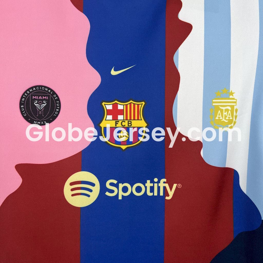 GlobeJersey-Messi Career Commemorative Kids Kit with Messi #10 - Barcelona Argentina Paris Saint-Germain PSG INT M.A.M