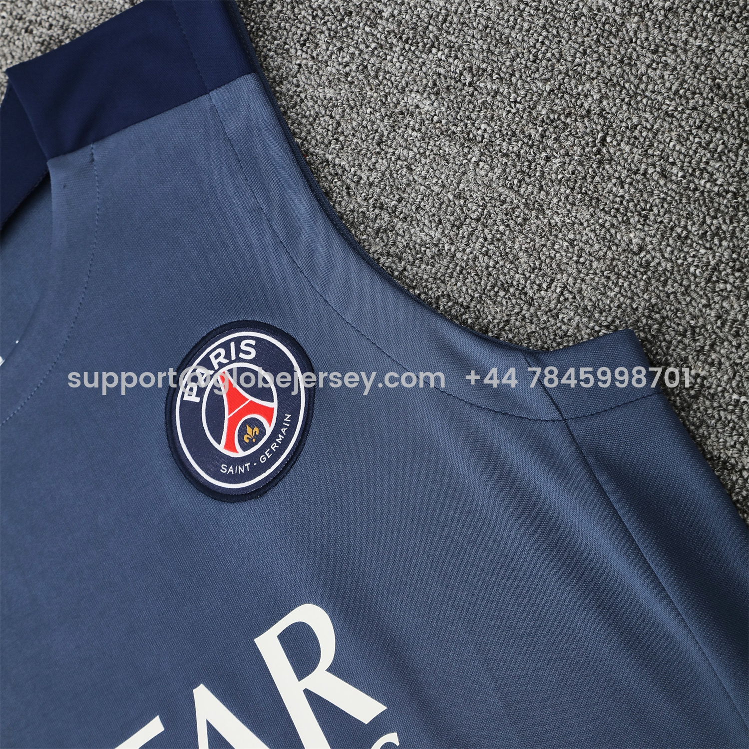 GlobeJersey-Paris Saint-Germain PSG 25-26 Vest Training Set - Deep Blue Vest & Deep Blue Shorts