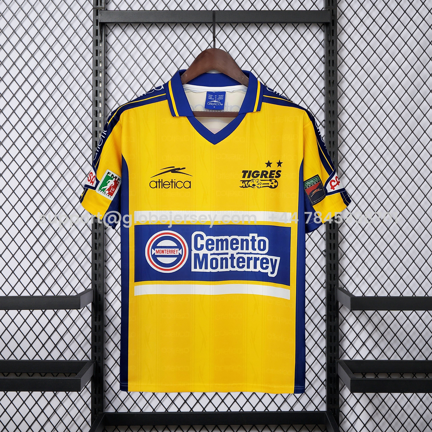 GlobeJersey-Retro Tigres UANL 1999-00 Home Jersey