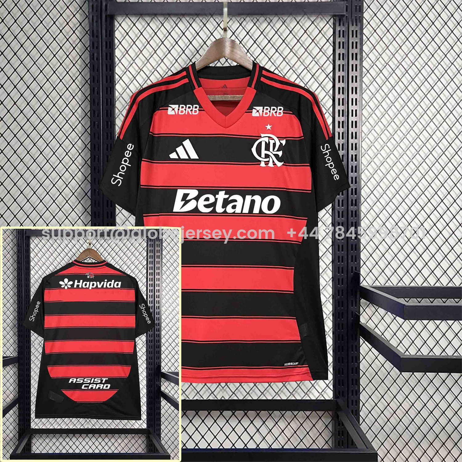 GlobeJersey-Flamengo 25-26 Home New Sponsors Jersey - Fans Version