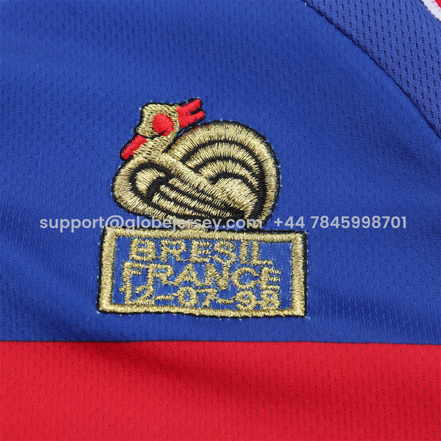 GlobeJersey-Retro France 1998 Home Long Sleeves Kids Kit