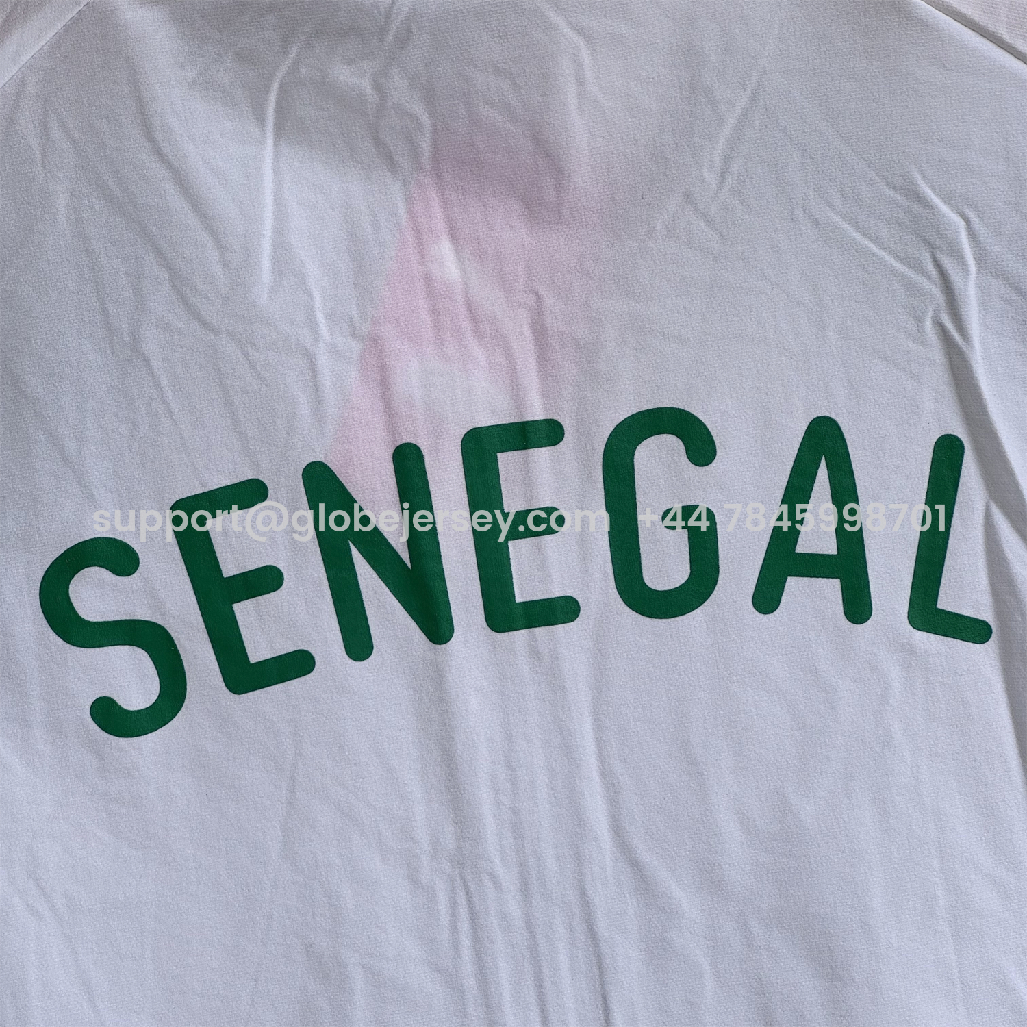 GlobeJersey-Senegal 2026 Windbreaker Training Set - White Top and Green Pants