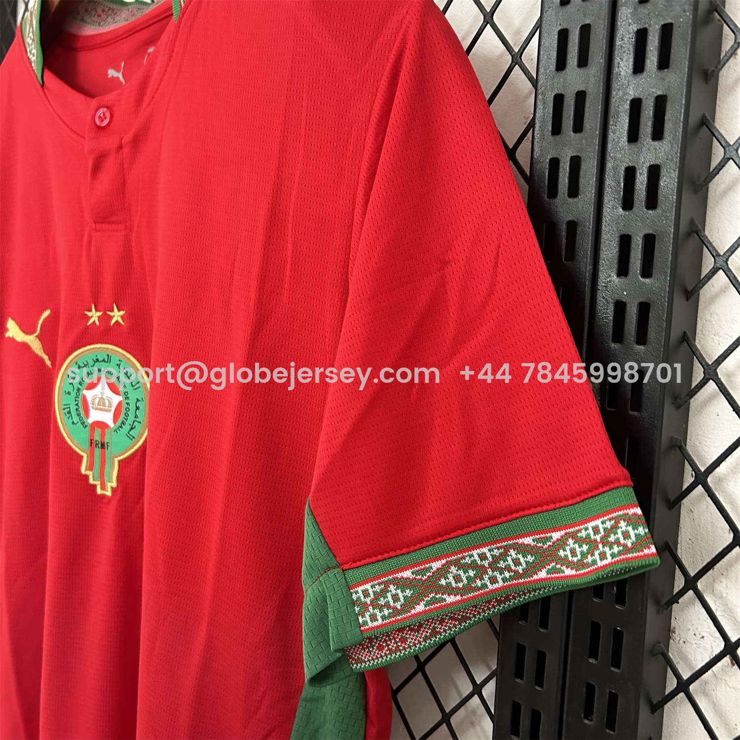 GlobeJersey-【Two-Crown Star】Morocco 2026 Home Jersey - Fans Version