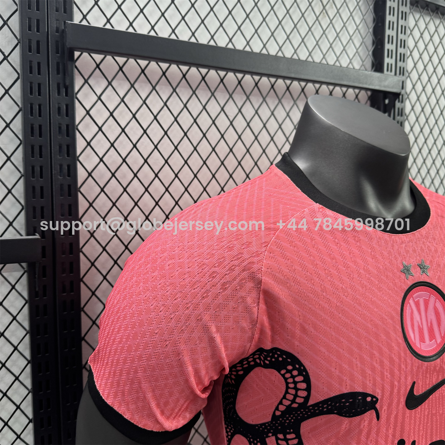 GlobeJersey-Inter Milan 25-26 Black Snake Special Pink Jersey - Player Version