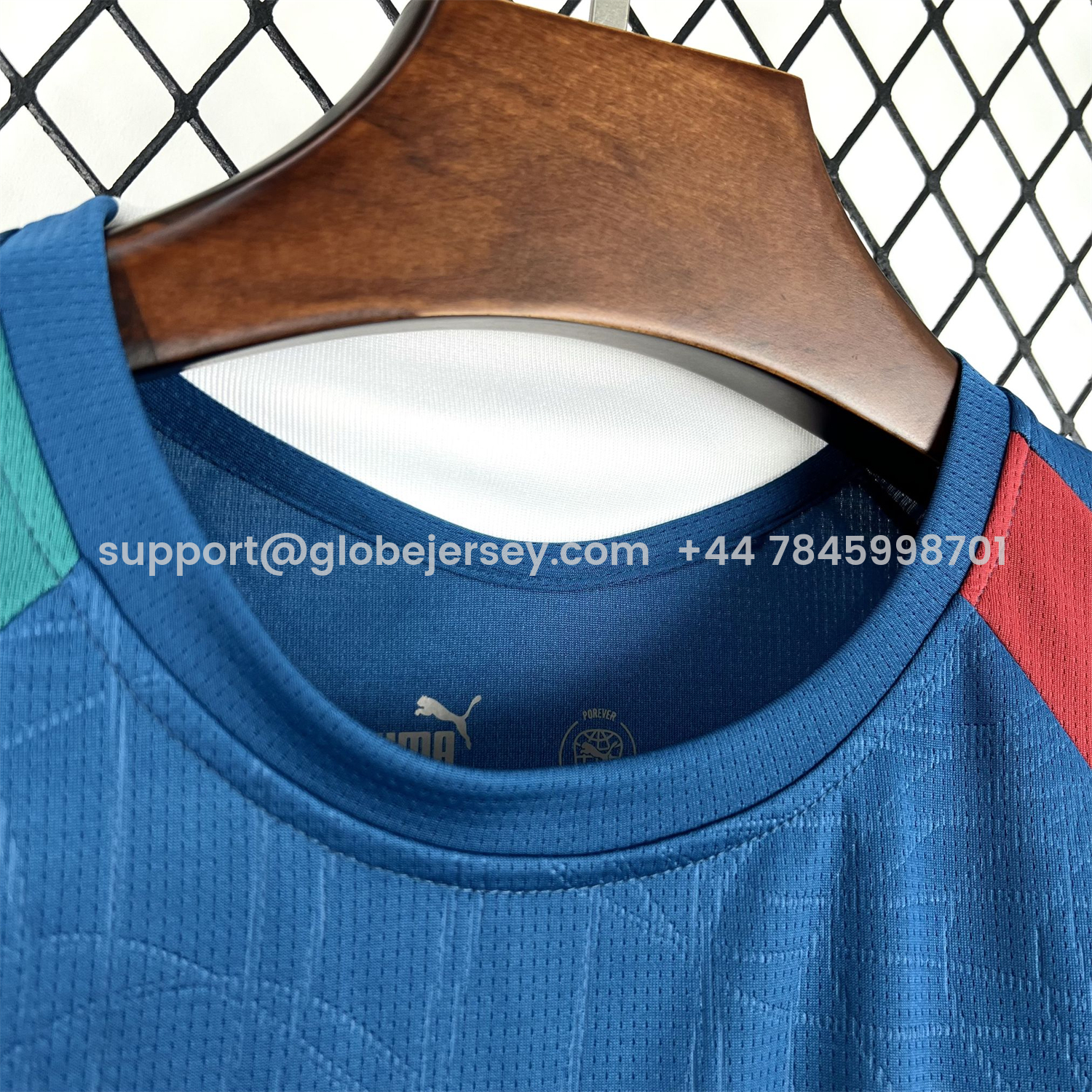GlobeJersey-Portugal 2026 Muted Blue With Emerald Green Pre-Match Jersey - Fans Version
