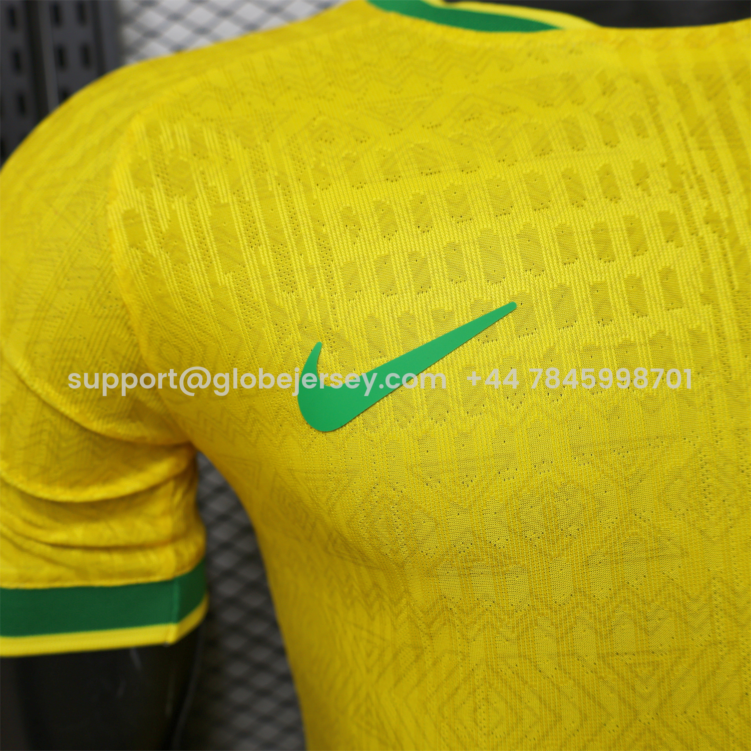 GlobeJersey-Brazil 2026 Green Edge Yellow Special Jersey - Player Version